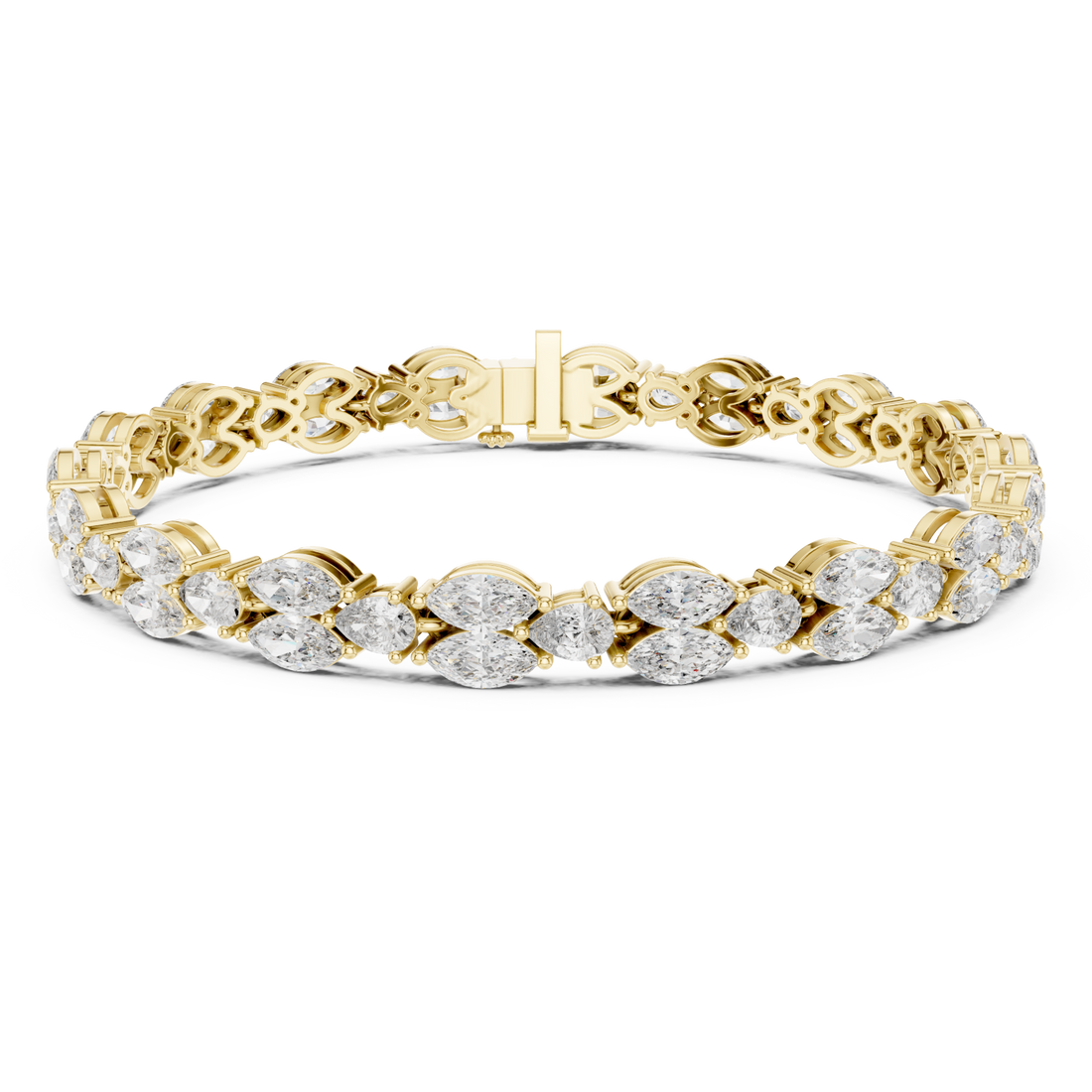 Gold Lumina Curve Link Fine Bracelet Right View