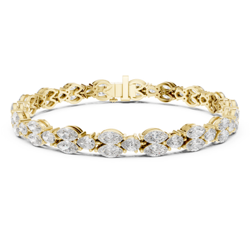Gold Lumina Curve Link Fine Bracelet Right View