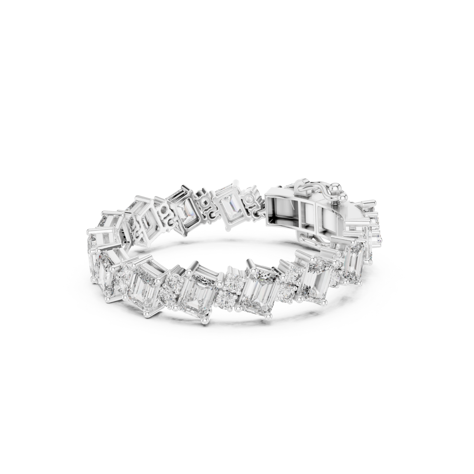  White Gold Symphony of Light Grand Bracelet Left View