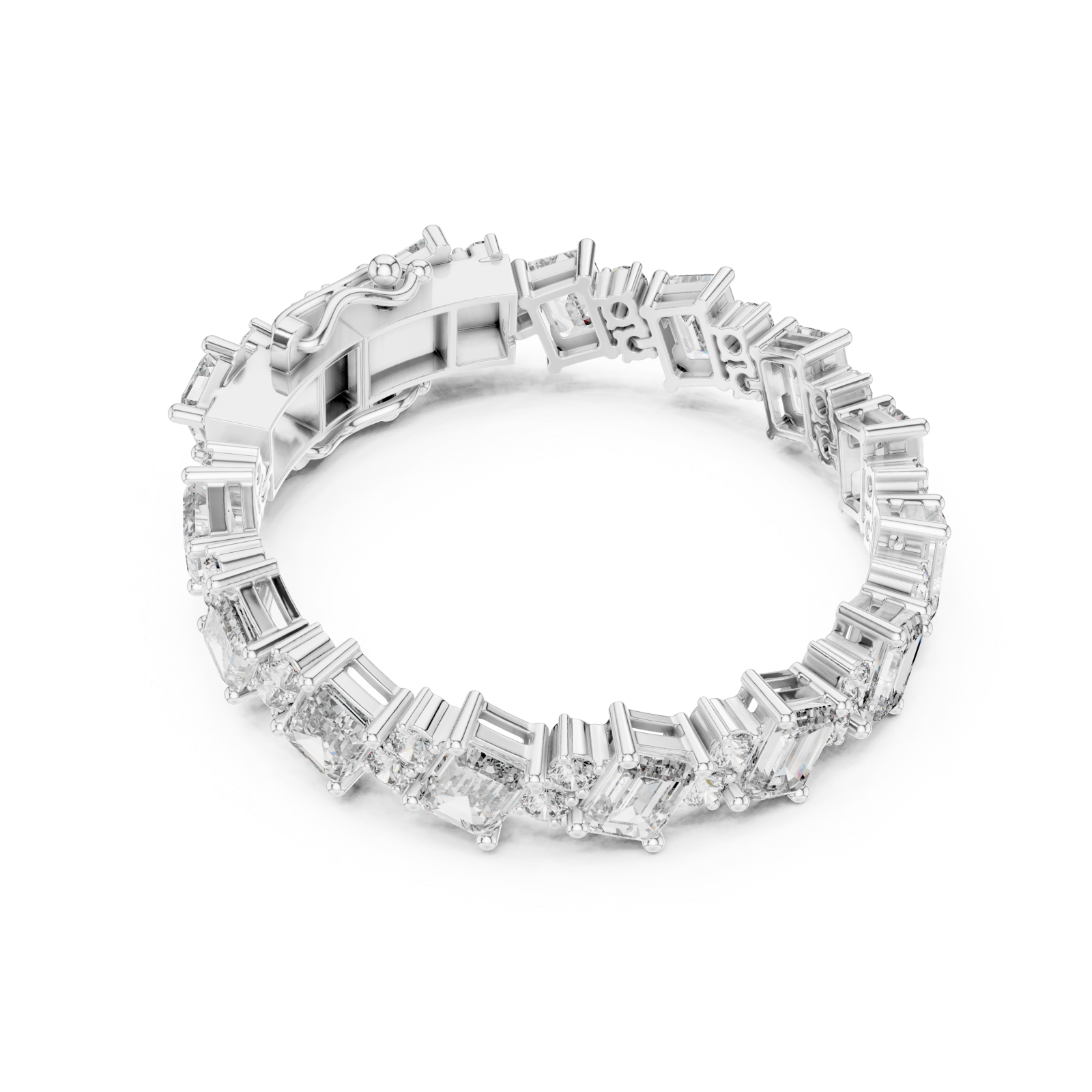  White Gold Symphony of Light Grand Bracelet Front View