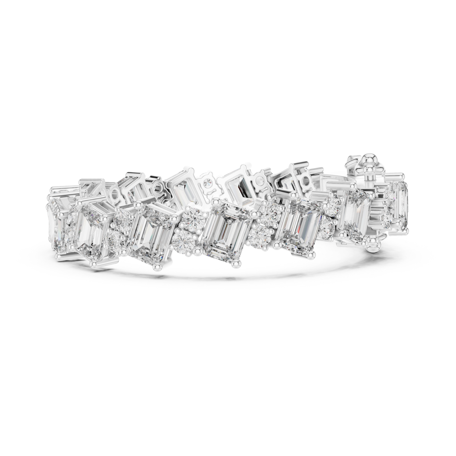  White Gold Symphony of Light Grand Bracelet Side View