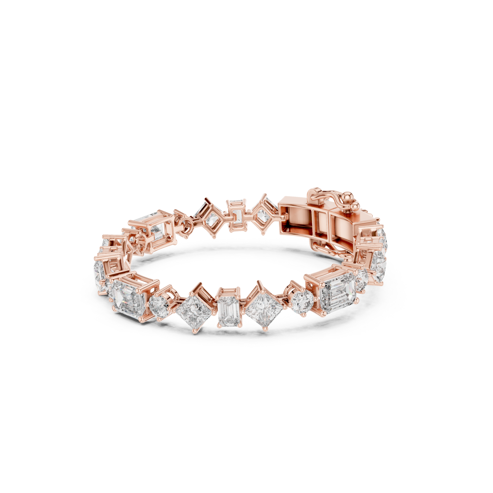 Rose Gold Radiant Silhouette Elegance Flex Bracelet Left View