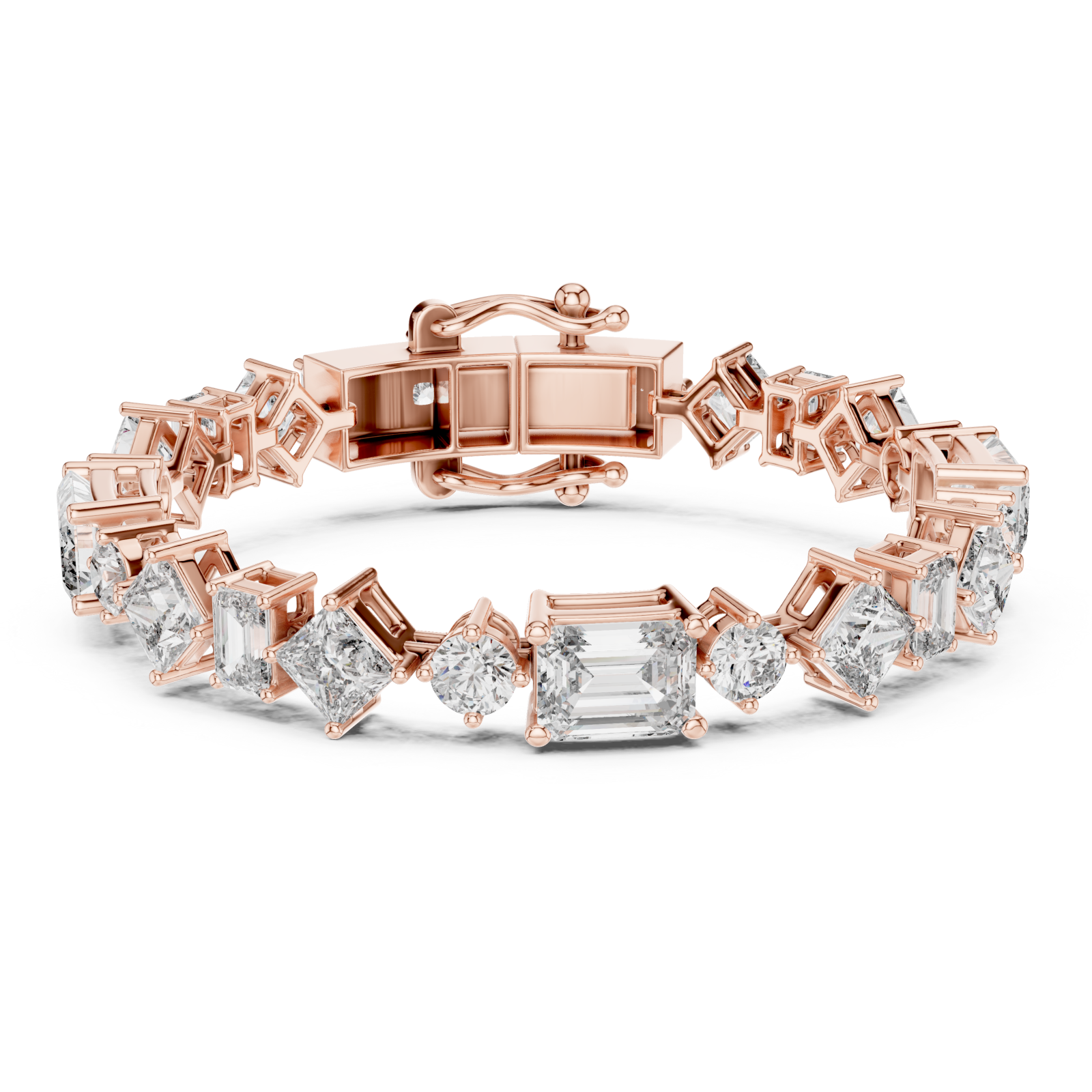 Rose Gold Radiant Silhouette Elegance Flex Bracelet Right View