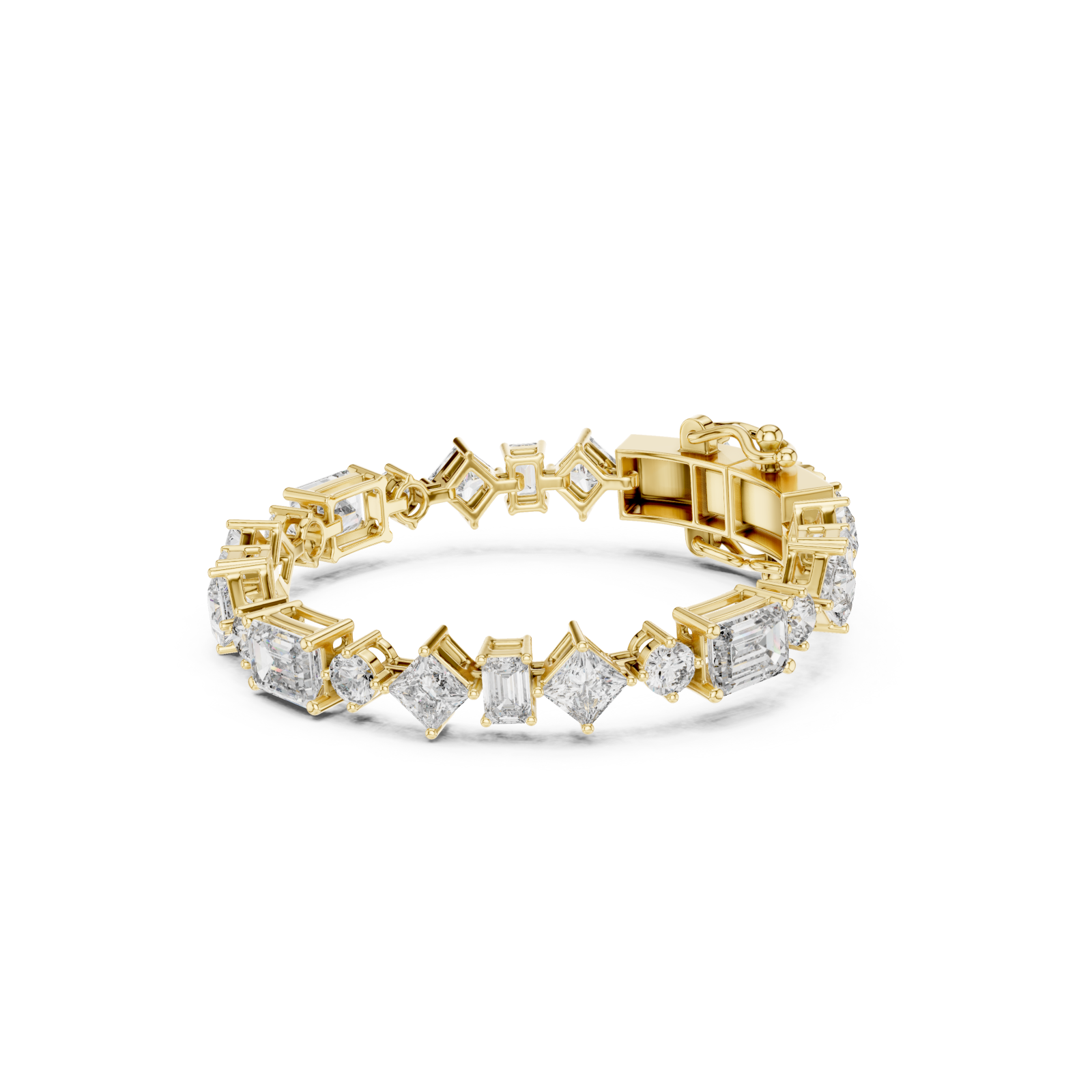  Gold Radiant Silhouette Elegance Flex Bracelet Left View
