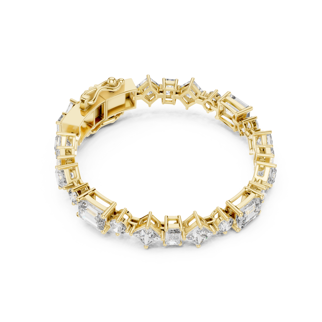 Gold Radiant Silhouette Elegance Flex Bracelet Right View