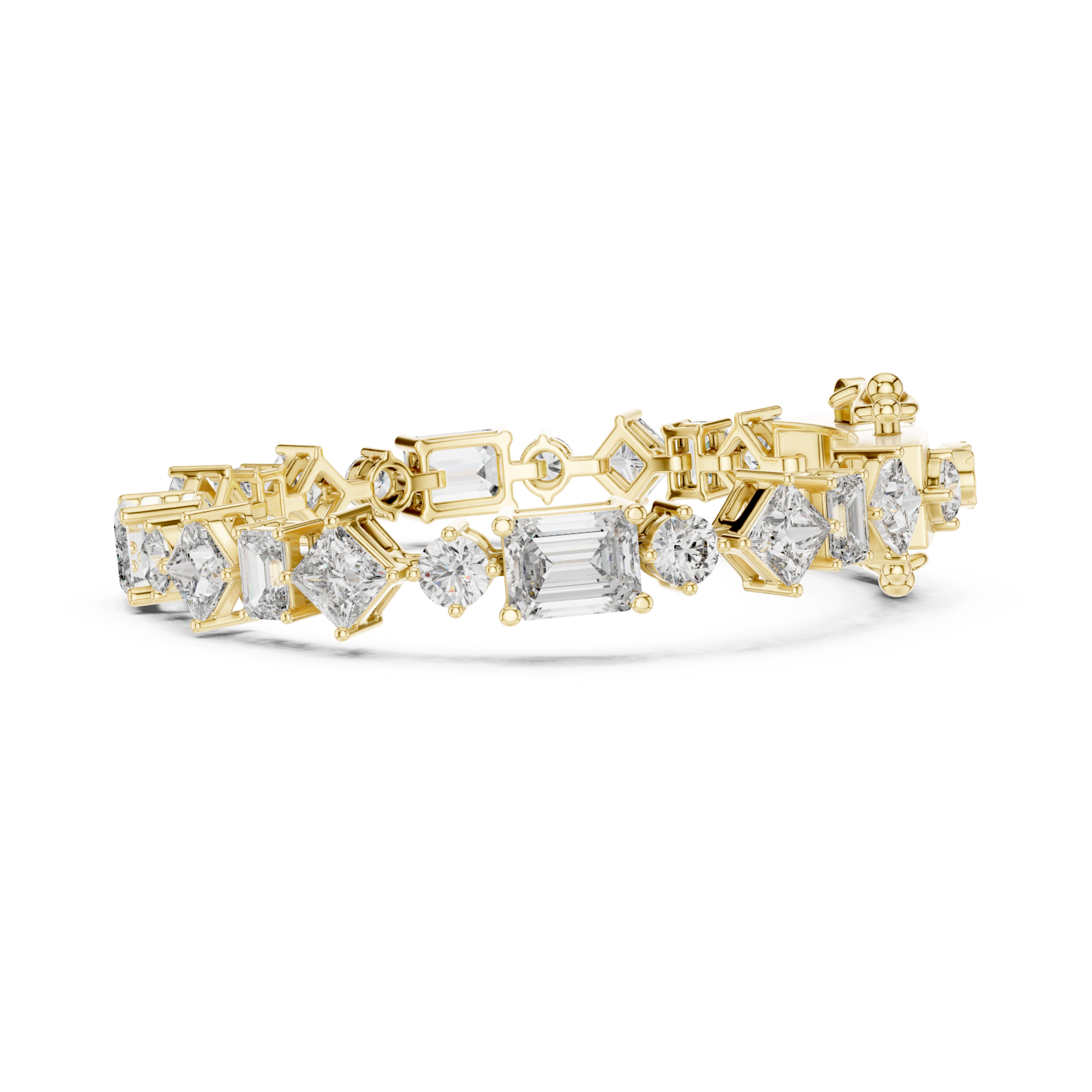  Gold Radiant Silhouette Elegance Flex Bracelet Side View