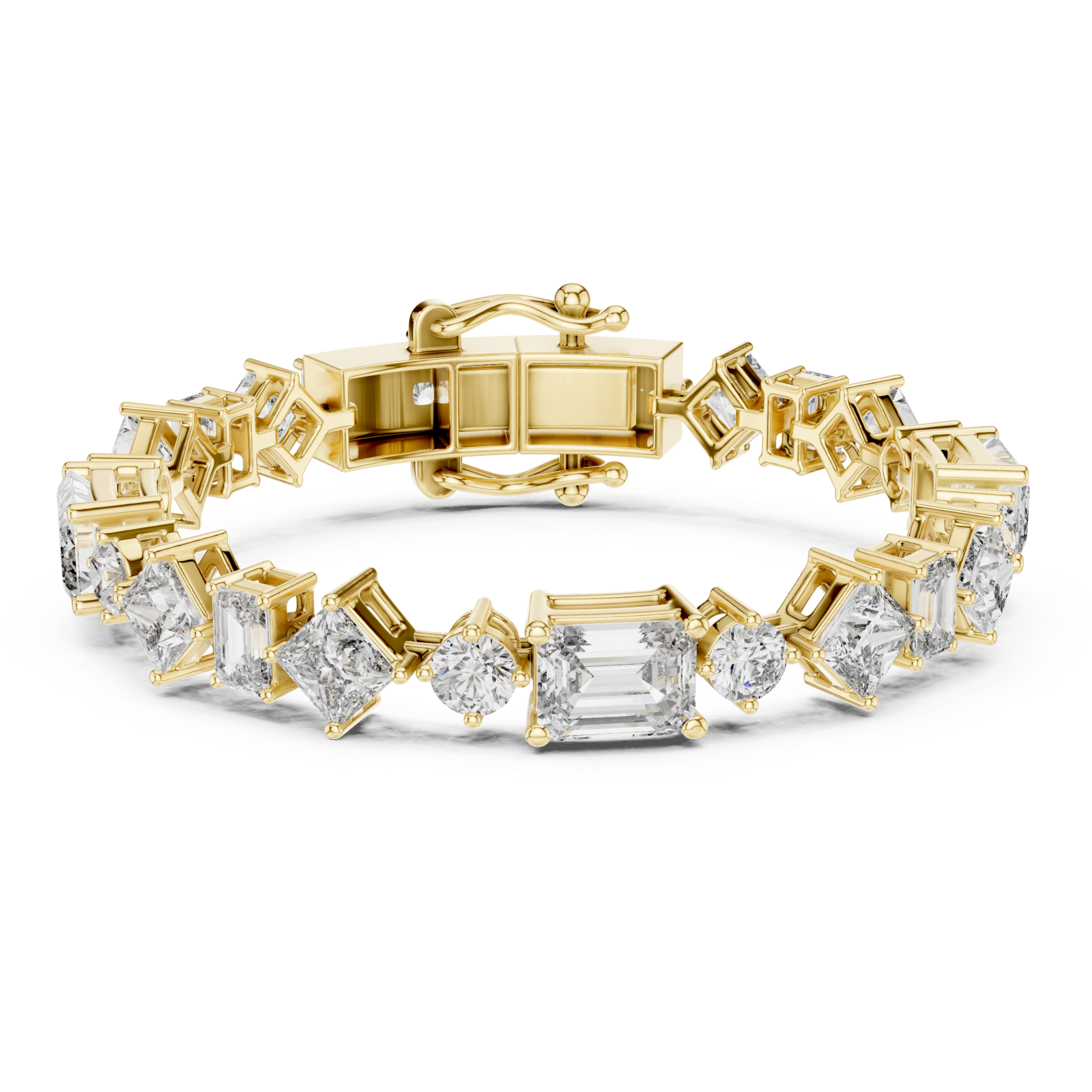Gold Radiant Silhouette Elegance Flex Bracelet Right View