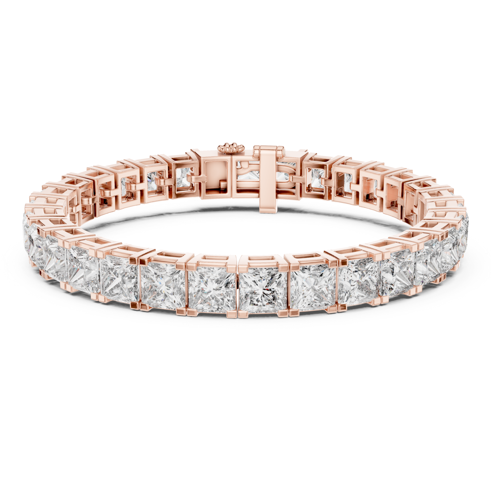  Rose Gold Elegance Embrace Classic Tennis Bracelet Right View