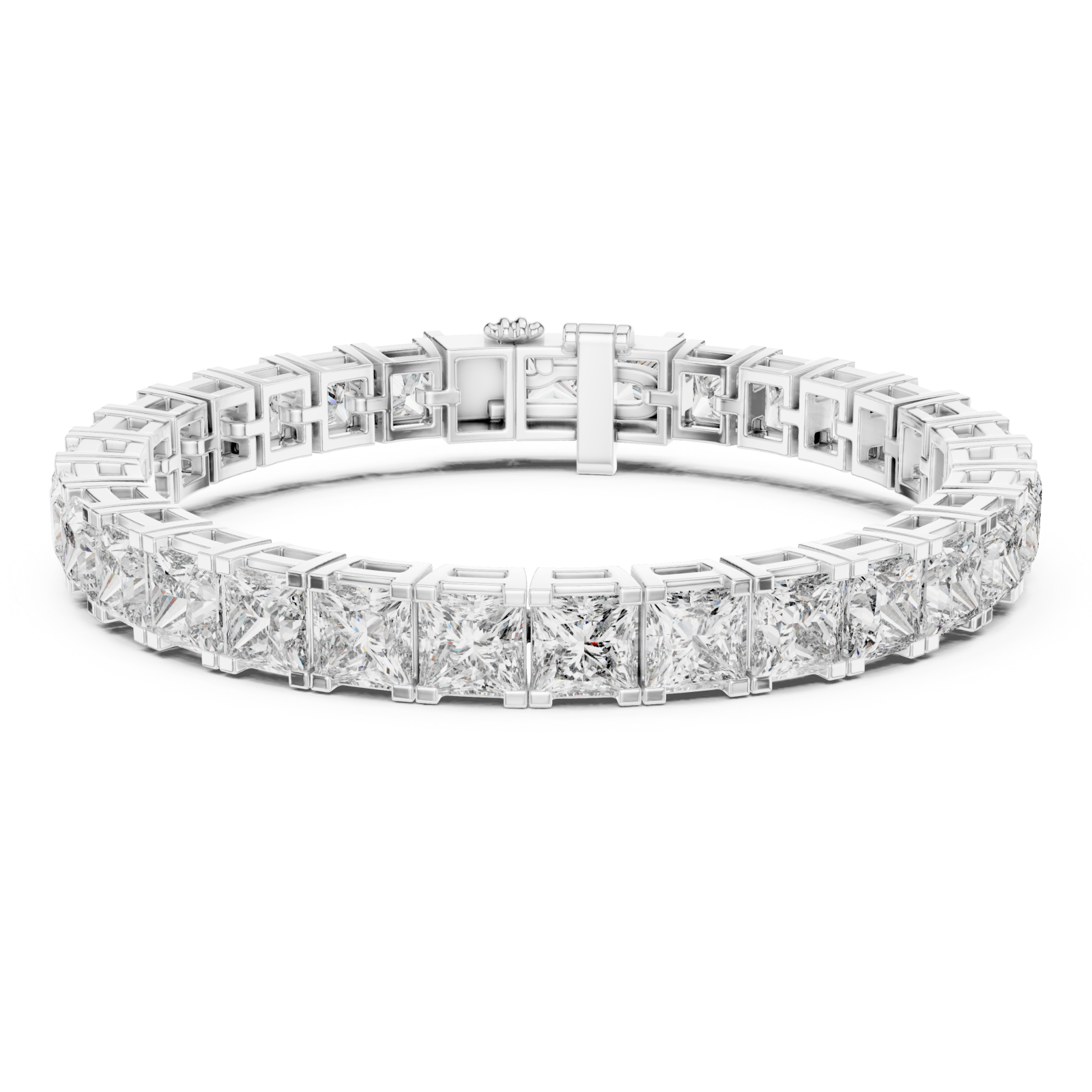  White Gold Elegance Embrace Classic Tennis Bracelet Right View