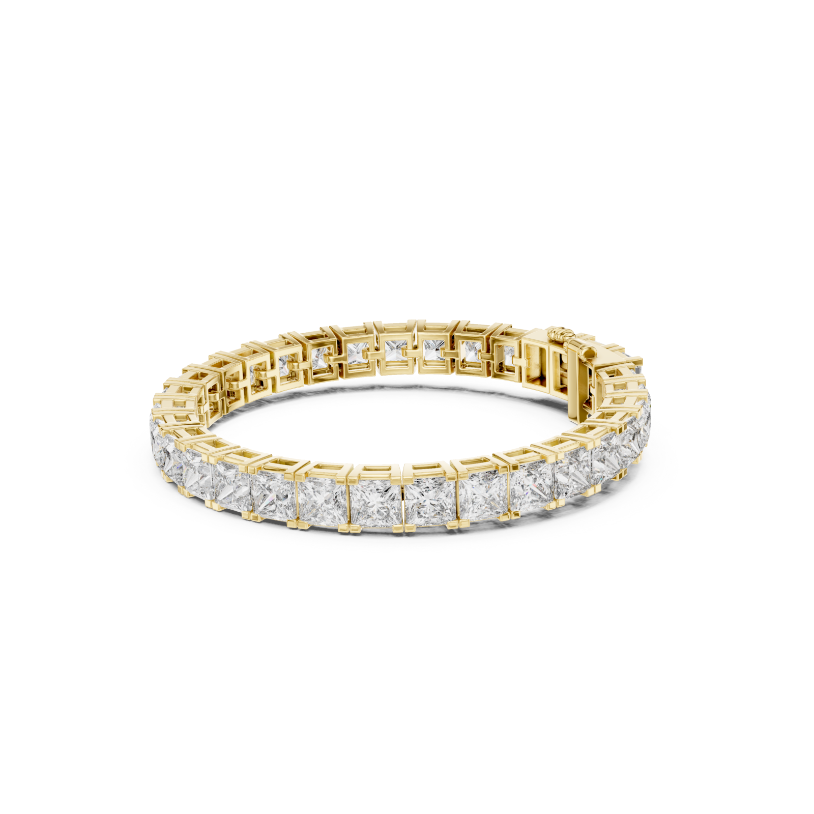  Gold Elegance Embrace Classic Tennis Bracelet Left View