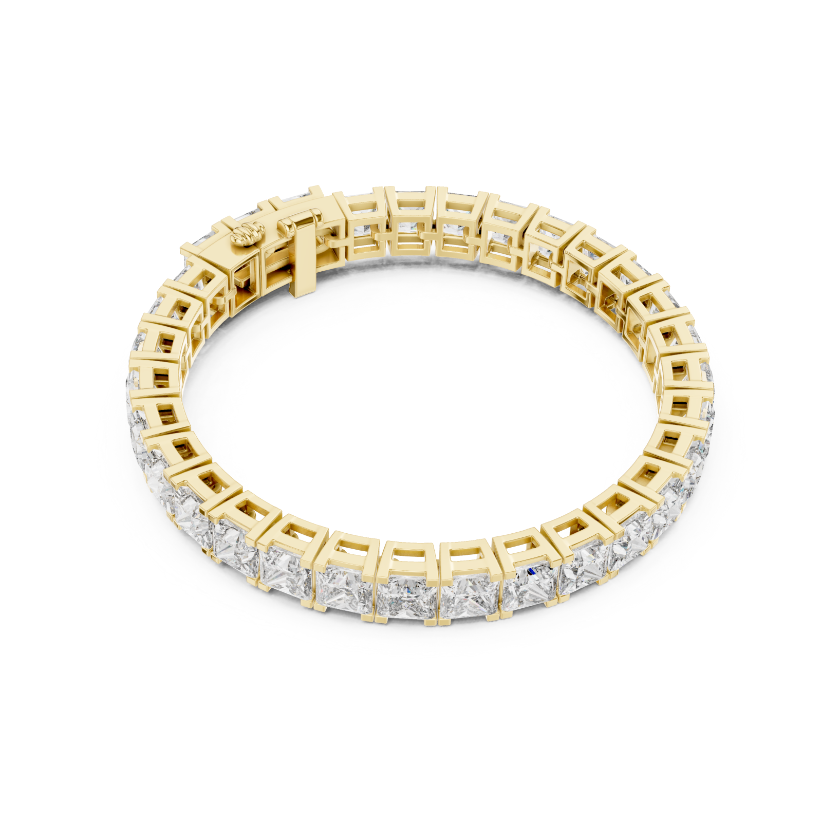  Gold Elegance Embrace Classic Tennis Bracelet Front View