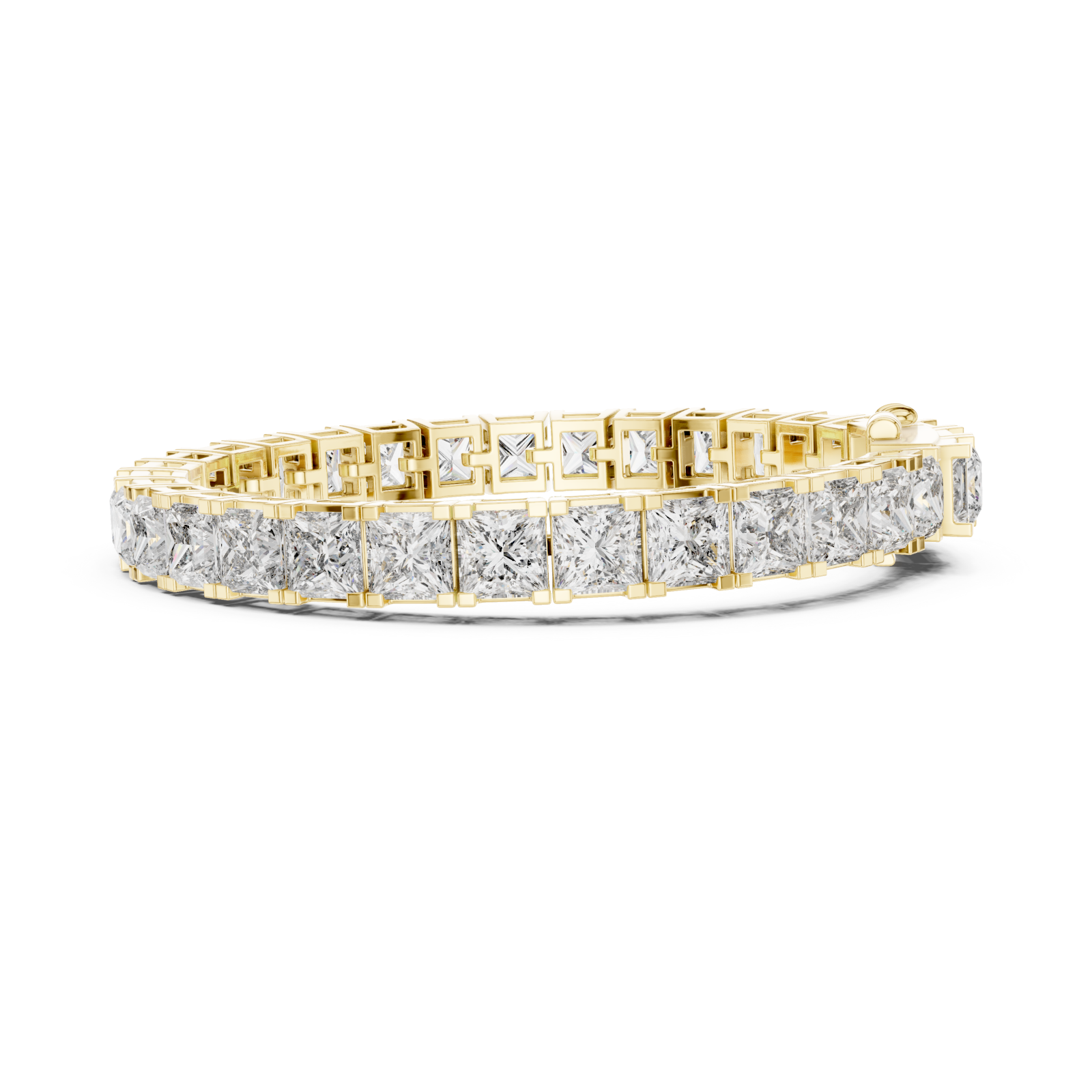  Gold Elegance Embrace Classic Tennis Bracelet Side View