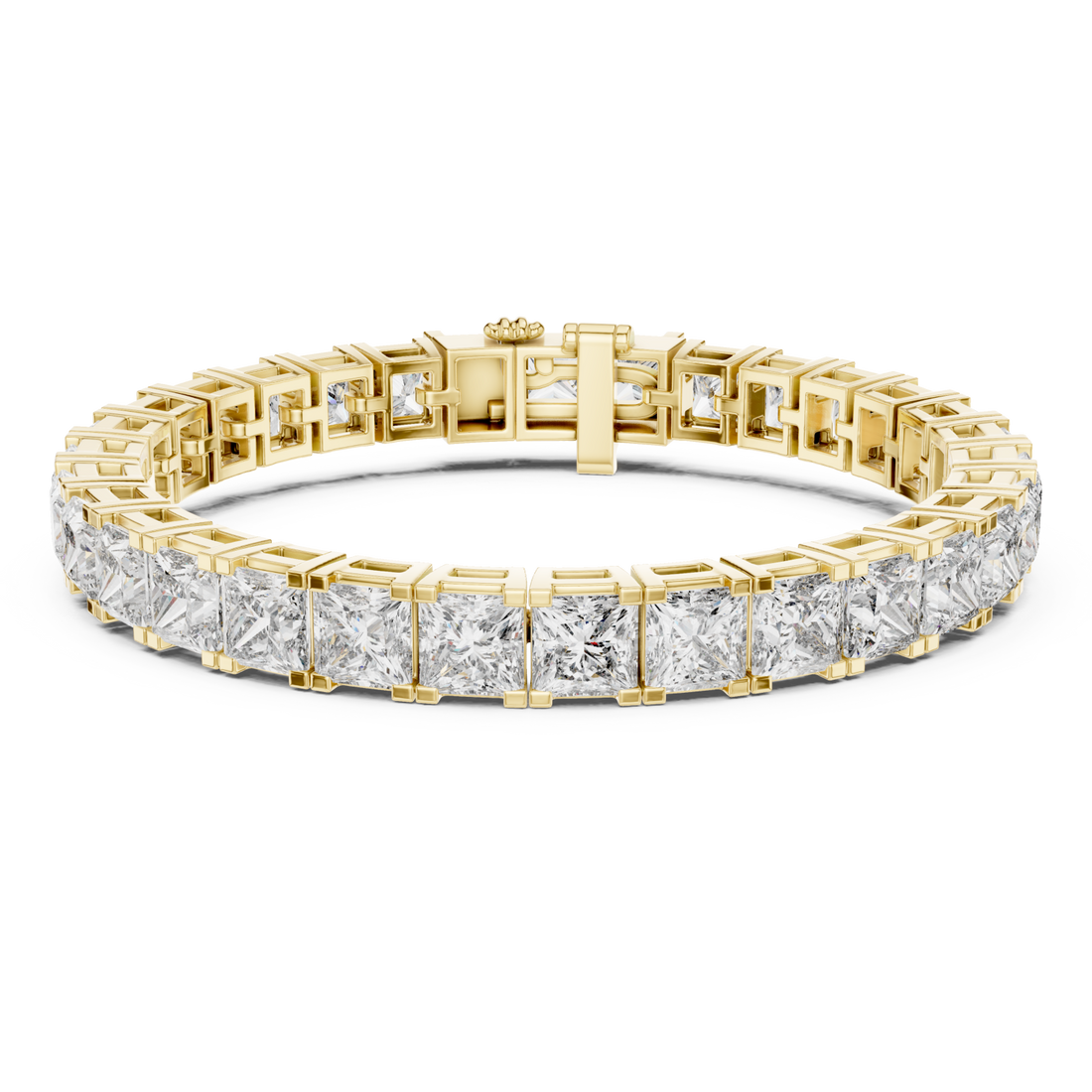 Gold Elegance Embrace Classic Tennis Bracelet Right View
