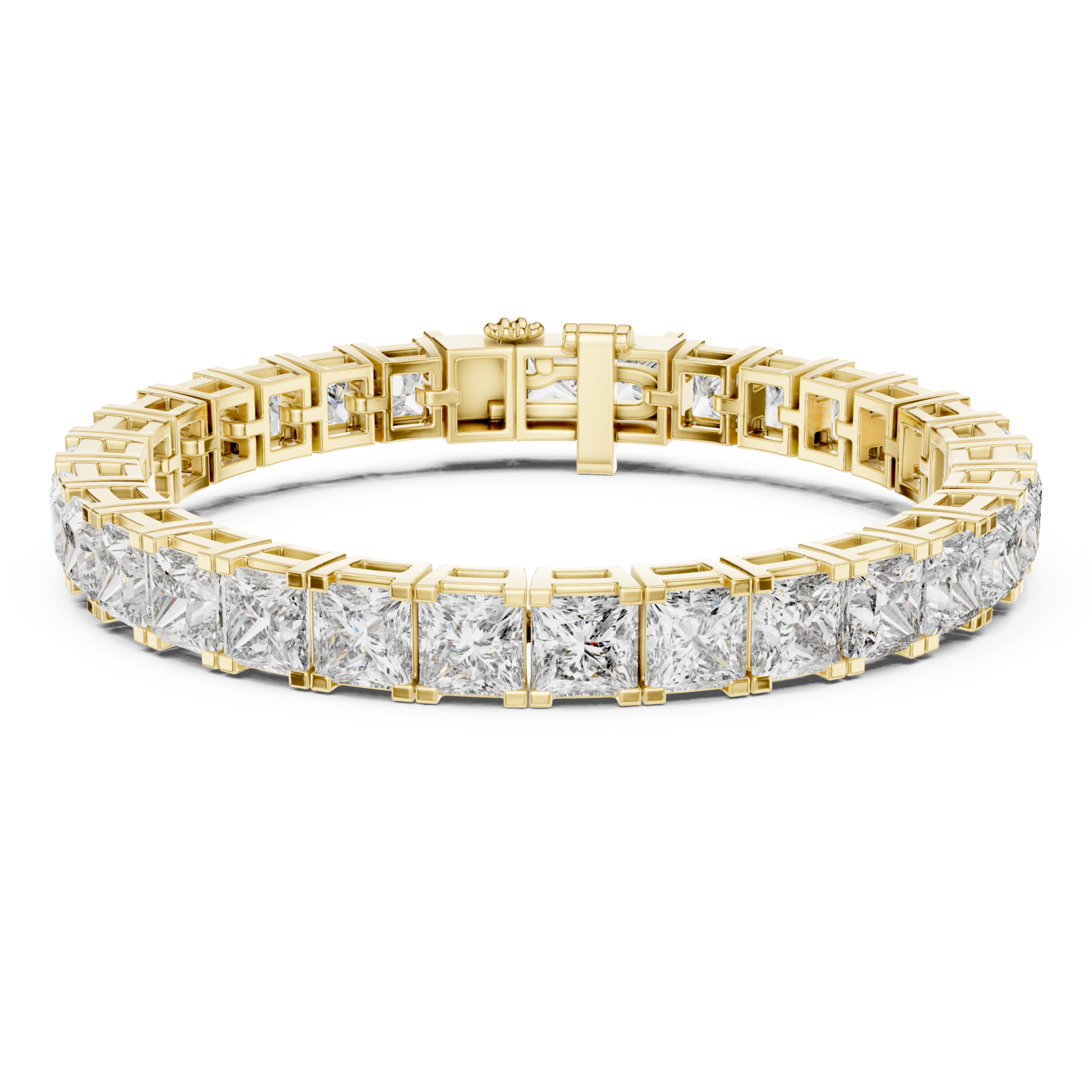 Gold Elegance Embrace Classic Tennis Bracelet Right View
