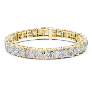 Gold Elegance Embrace Classic Tennis Bracelet Right View