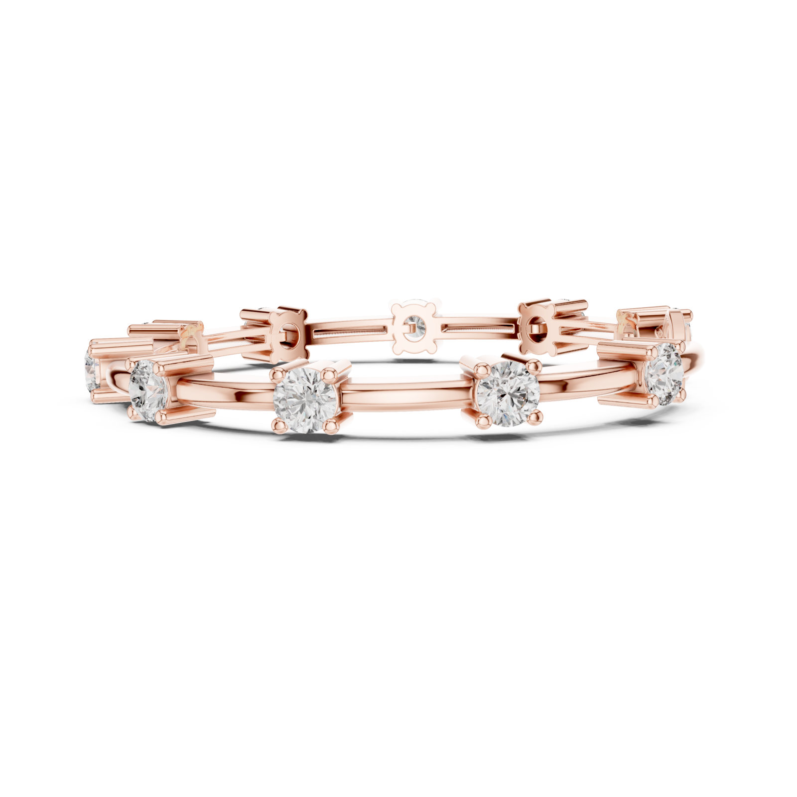  Rose Gold Infinite Radiance Wrap Around Flex Bracelet Side View