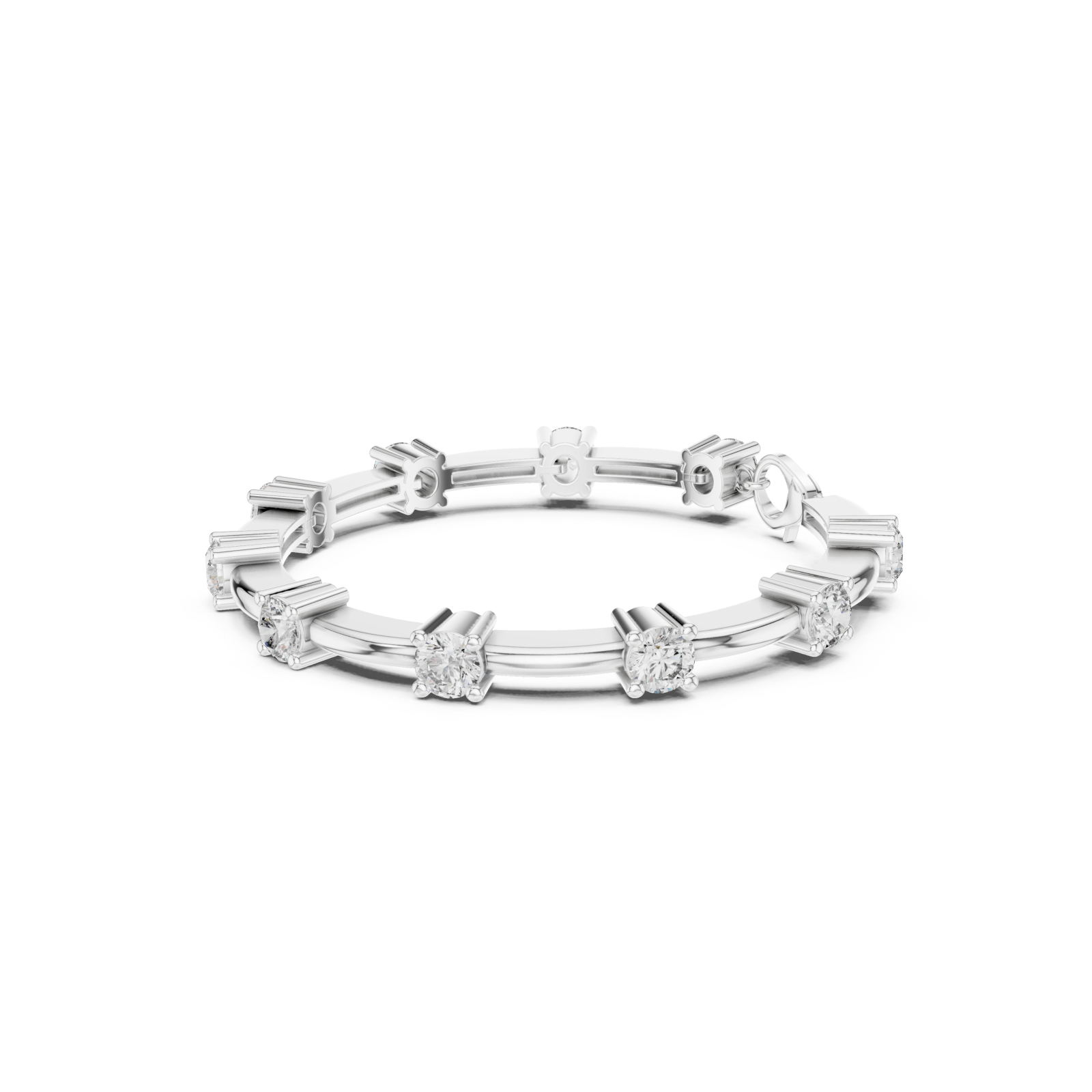  White Gold Infinite Radiance Wrap Around Flex Bracelet Left View