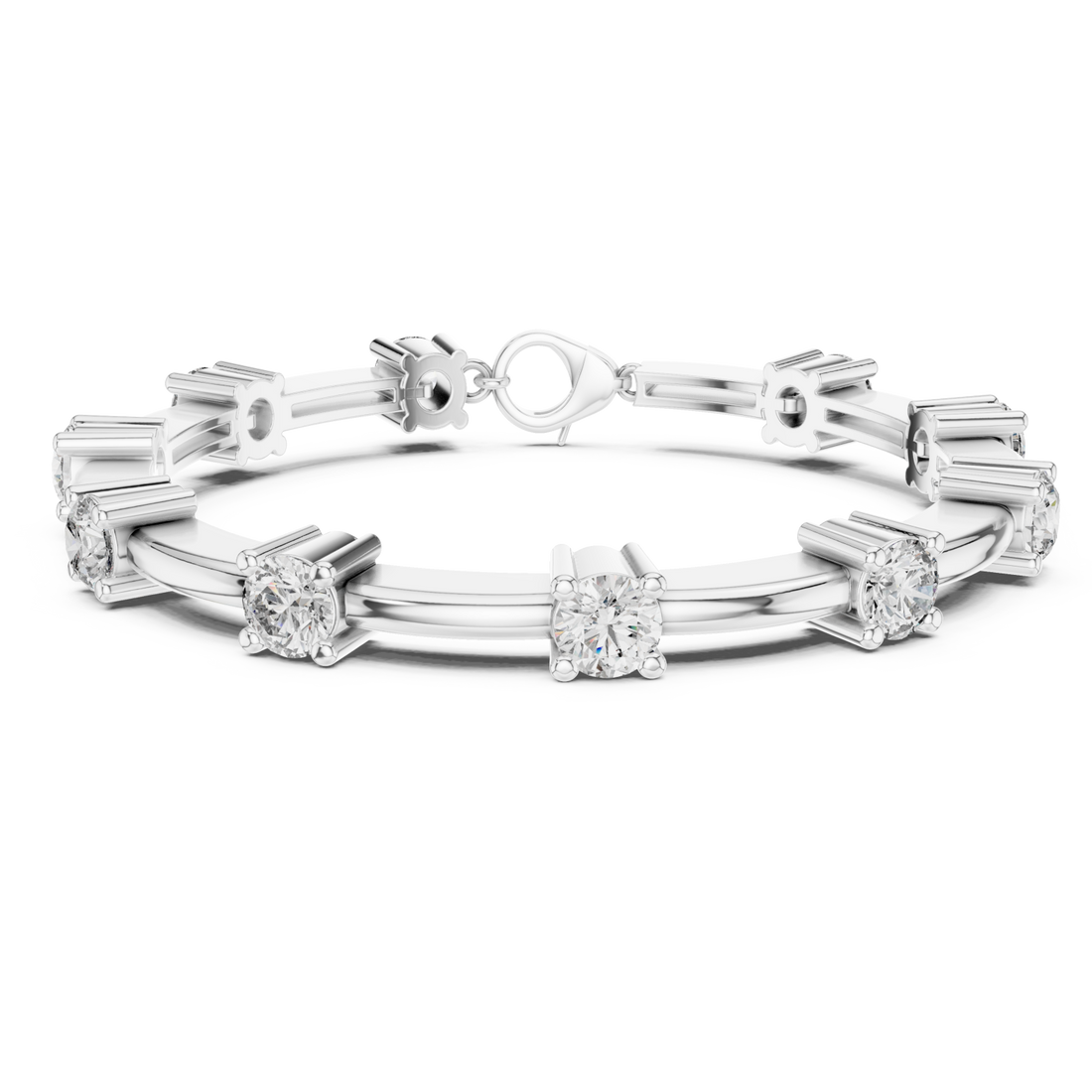  White Gold Infinite Radiance Wrap Around Flex Bracelet Right View