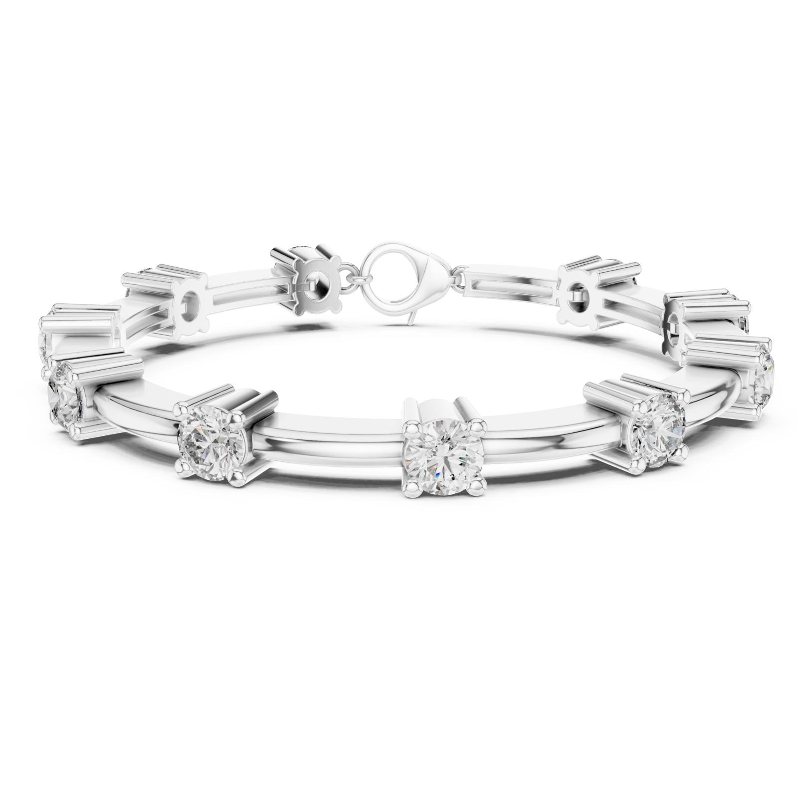  White Gold Infinite Radiance Wrap Around Flex Bracelet Right View
