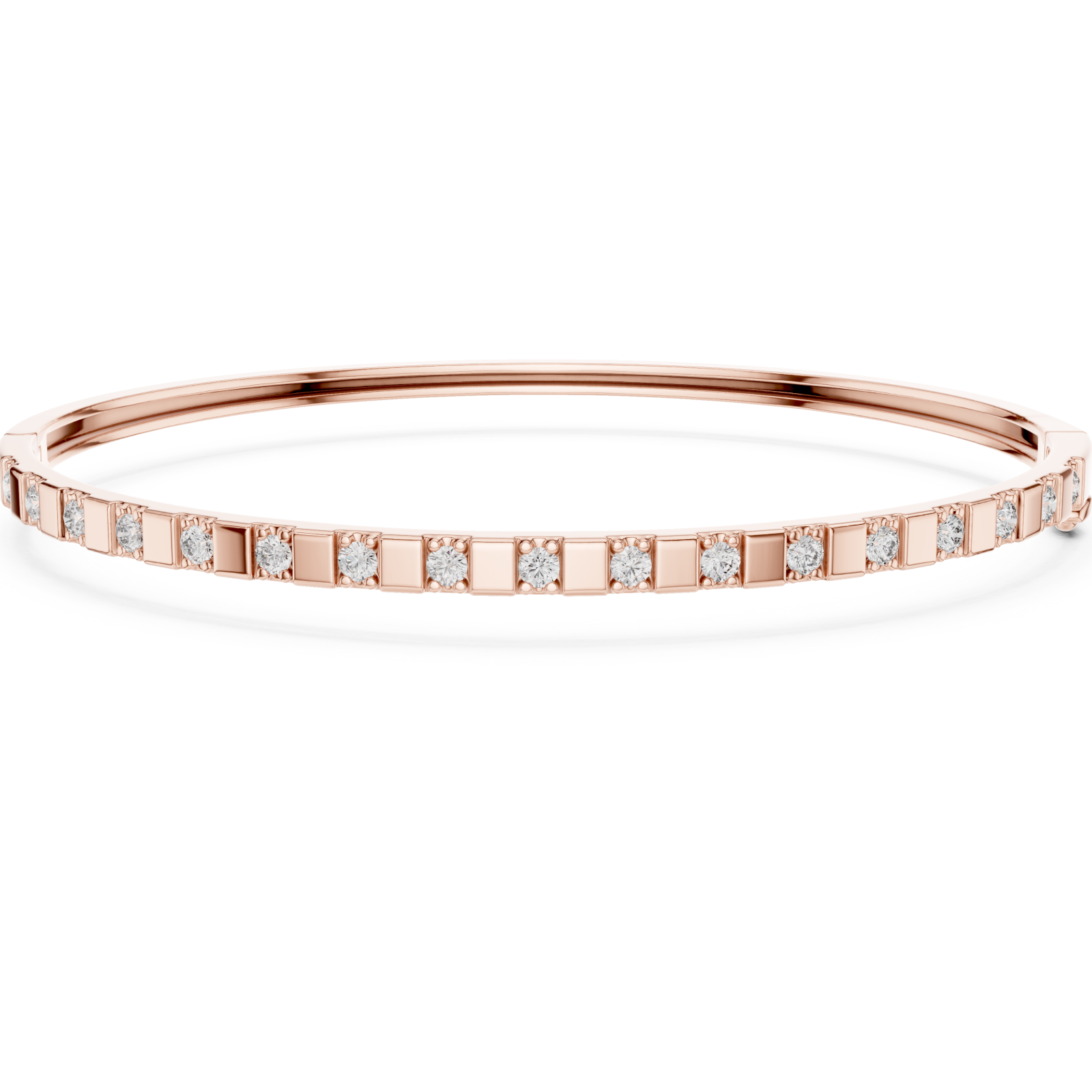  Rose Gold Graceful Contemporary Bangle Right View