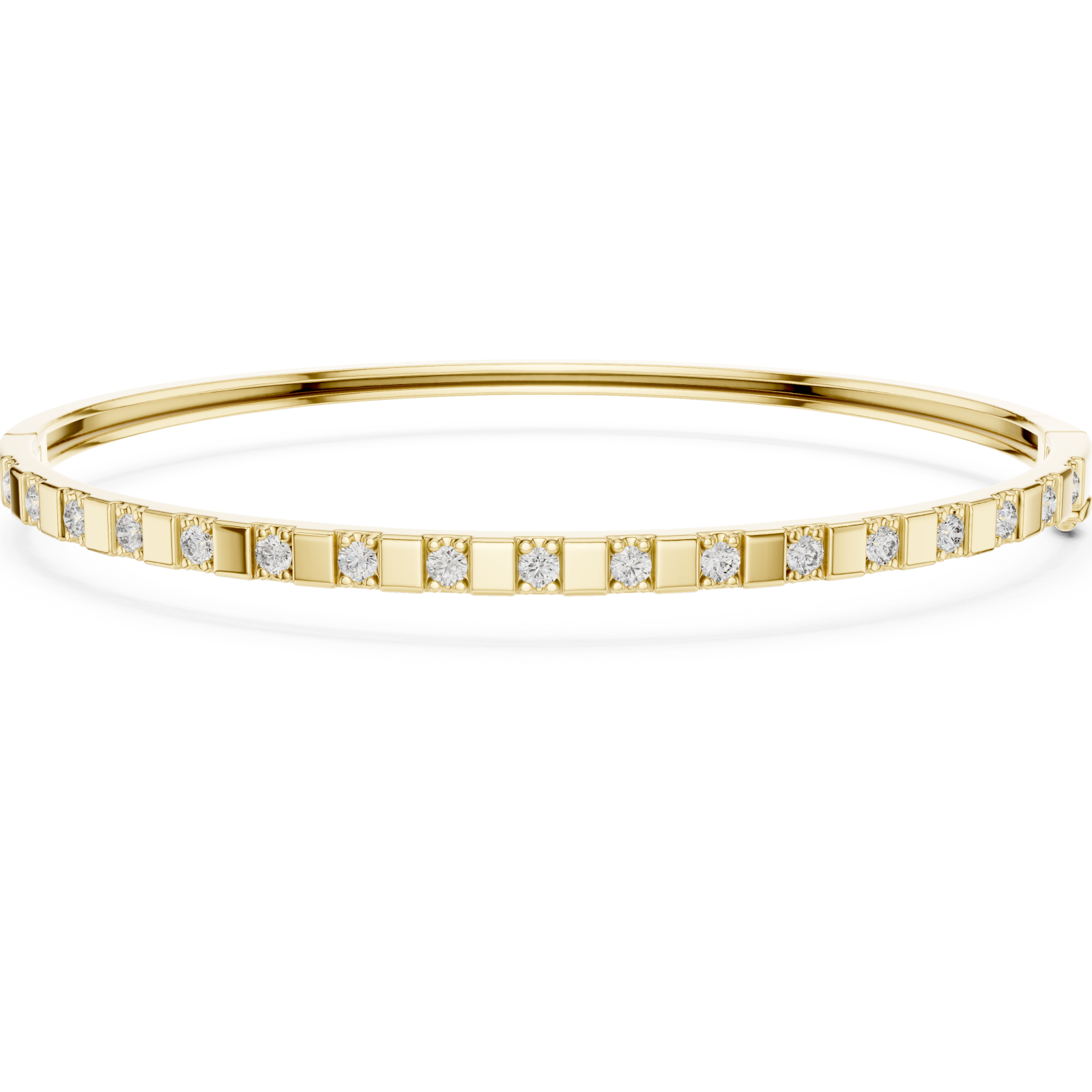 Gold Graceful Contemporary Bangle Right View