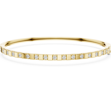 Gold Graceful Contemporary Bangle Right View