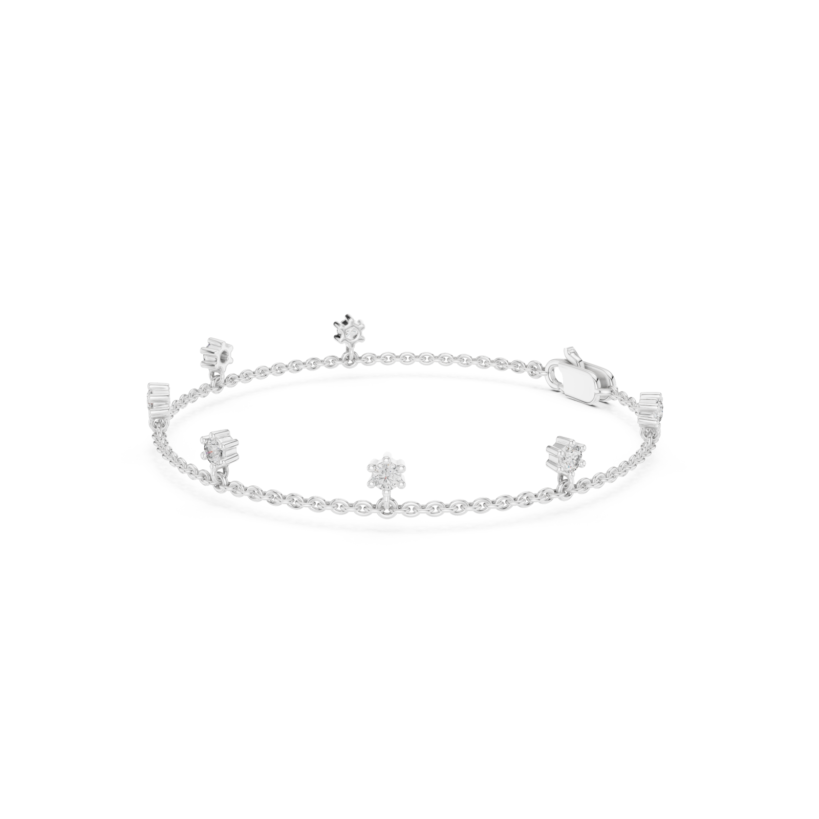  White Gold Luminous Crest Wristlet Left View