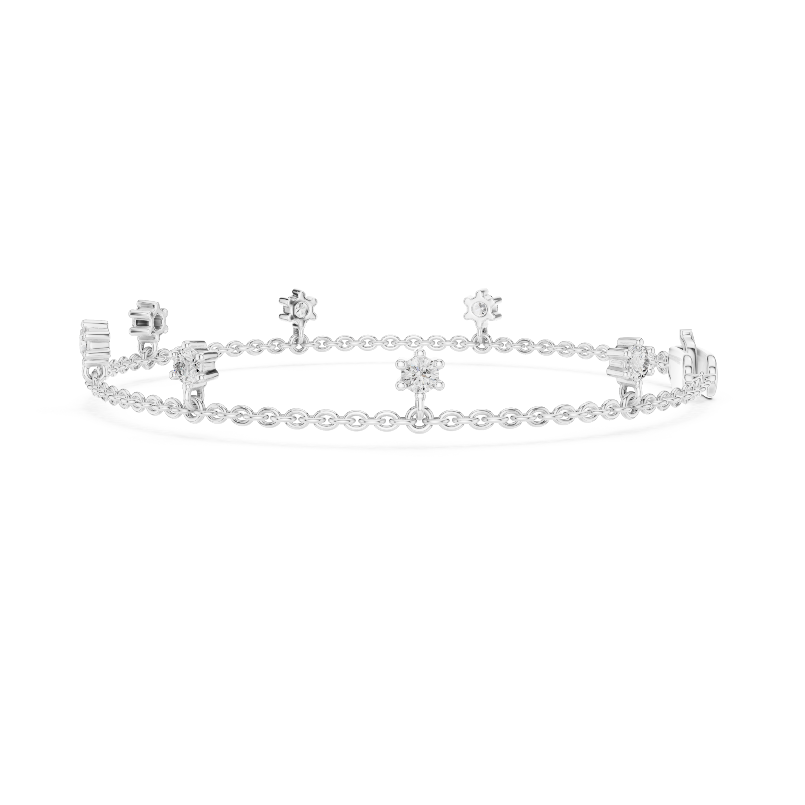  White Gold Luminous Crest Wristlet Side View
