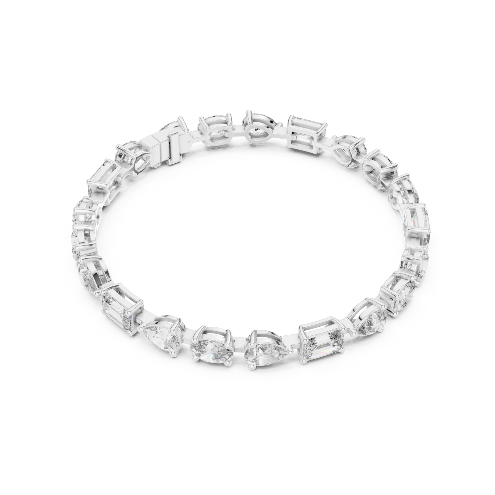  White Gold Celestial Brilliance Quintessential Cuff Front View