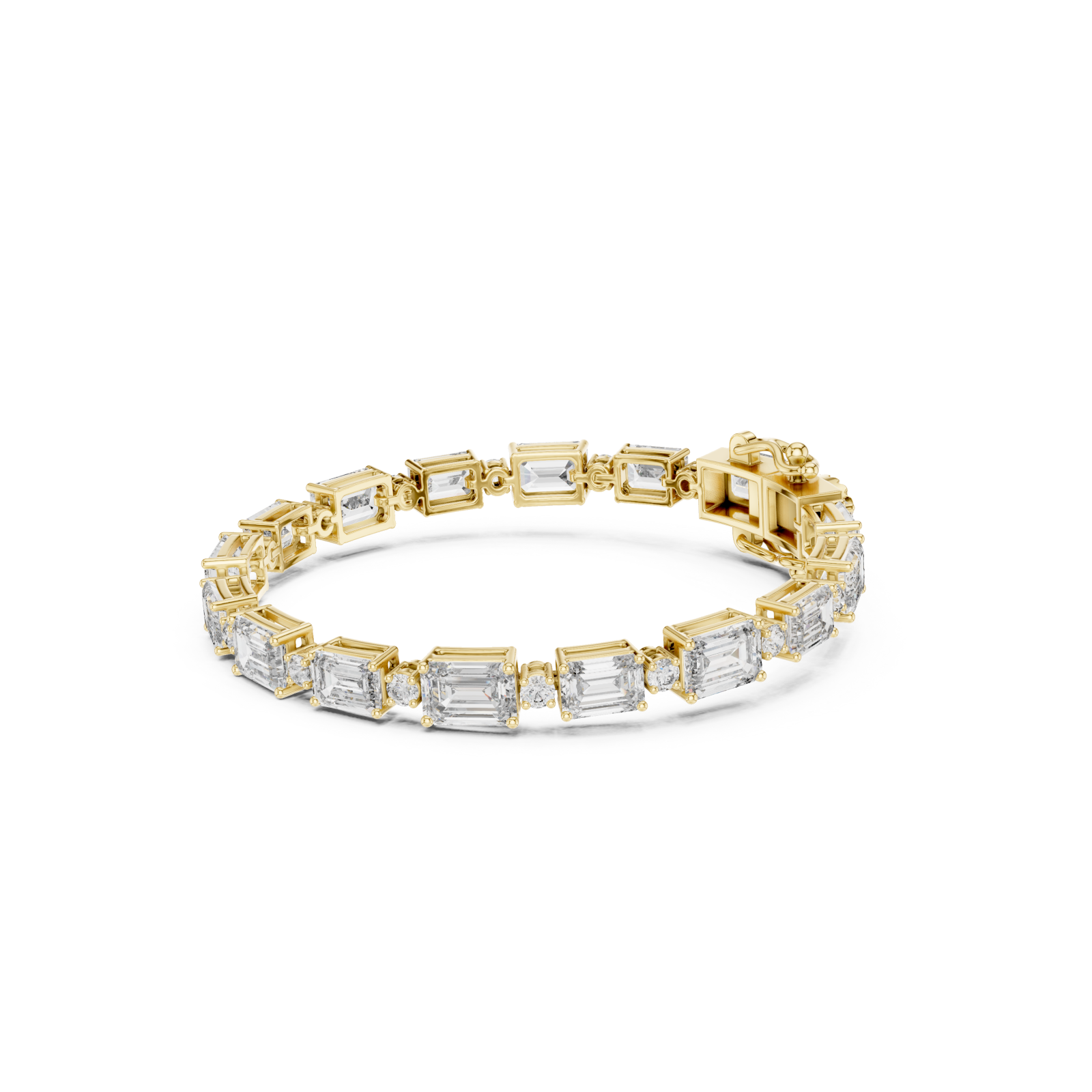  Gold Grand Aurora Modern Line Bracelet Left View