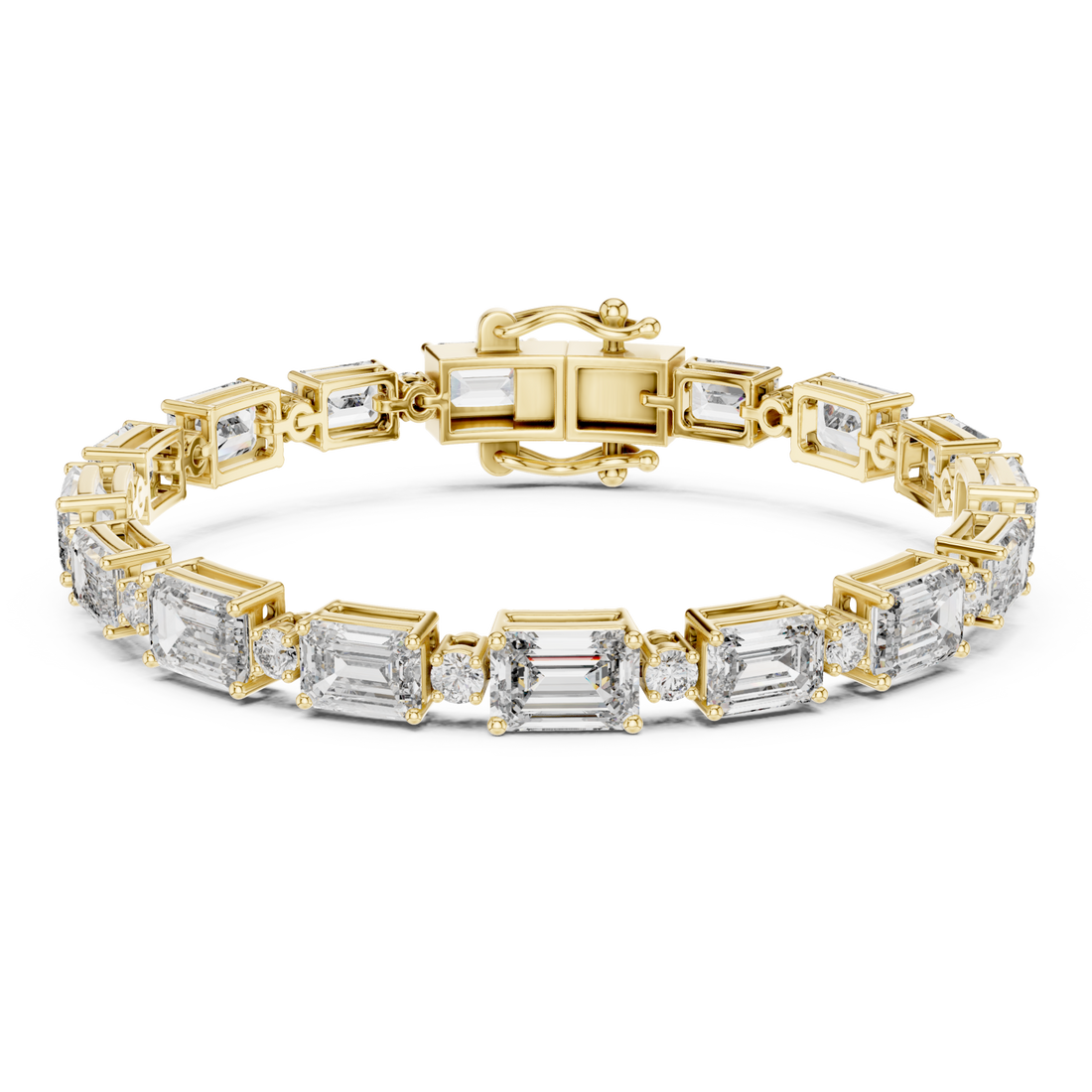 Gold Grand Aurora Modern Line Bracelet Right View
