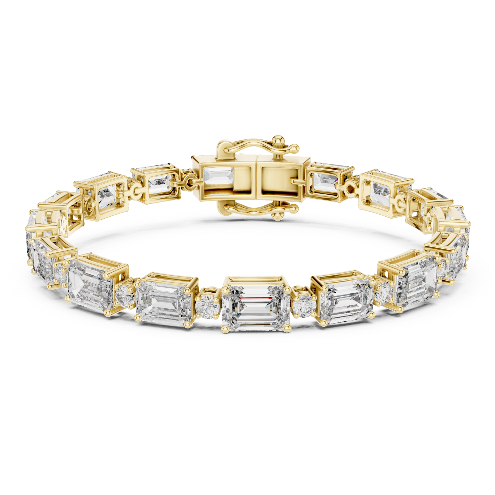Gold Grand Aurora Modern Line Bracelet Right View