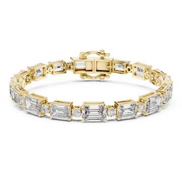 Gold Grand Aurora Modern Line Bracelet Right View