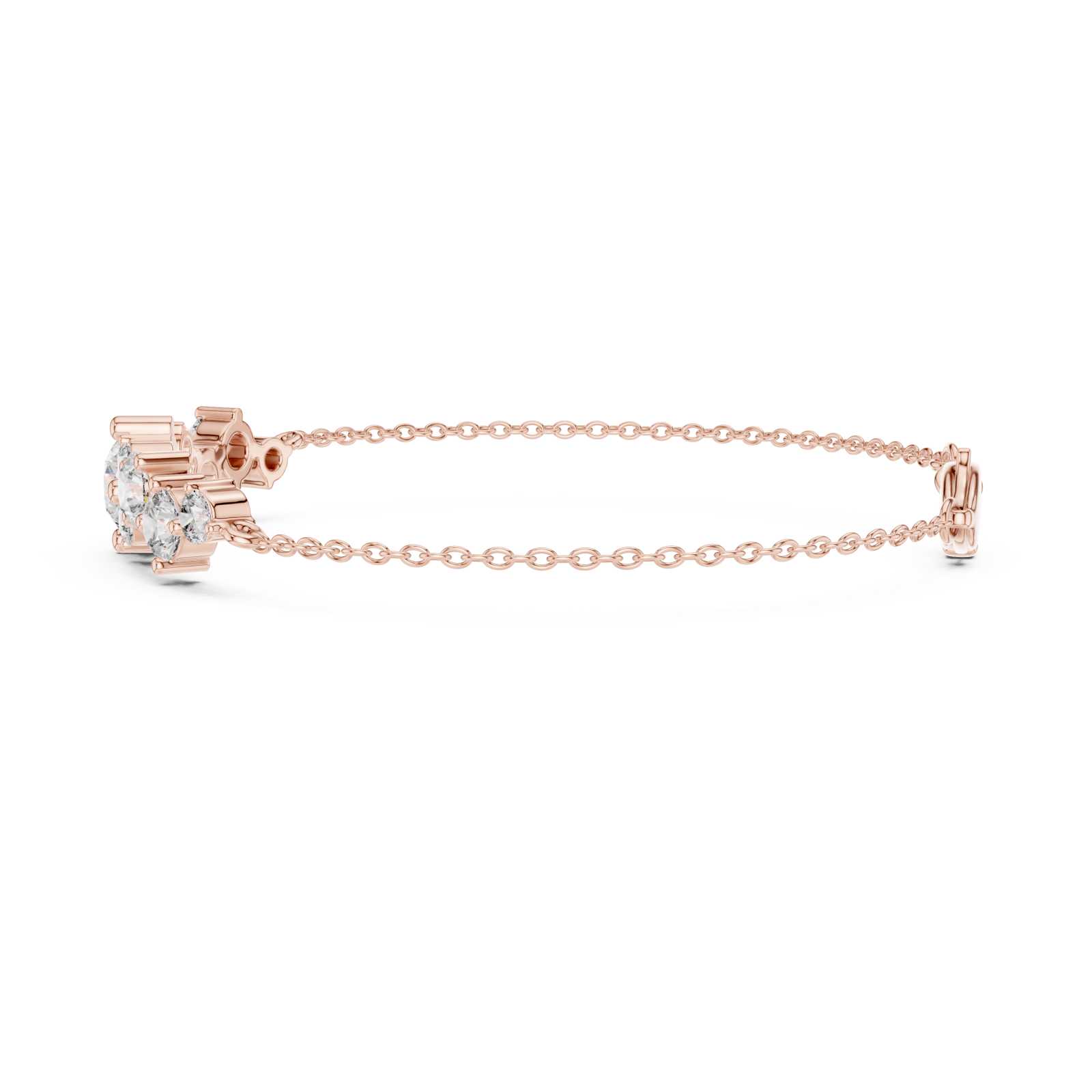  Rose Gold Enchanting Whisper Light Bracelet Side View