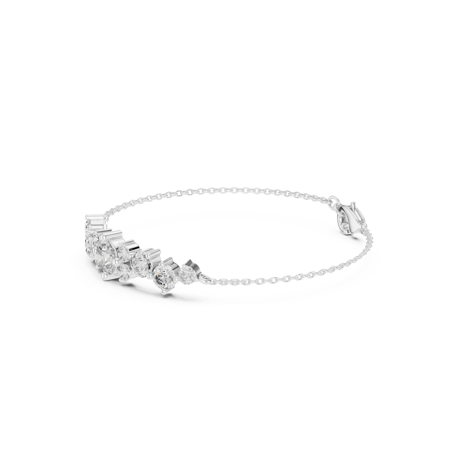  White Gold Enchanting Whisper Light Bracelet Left View