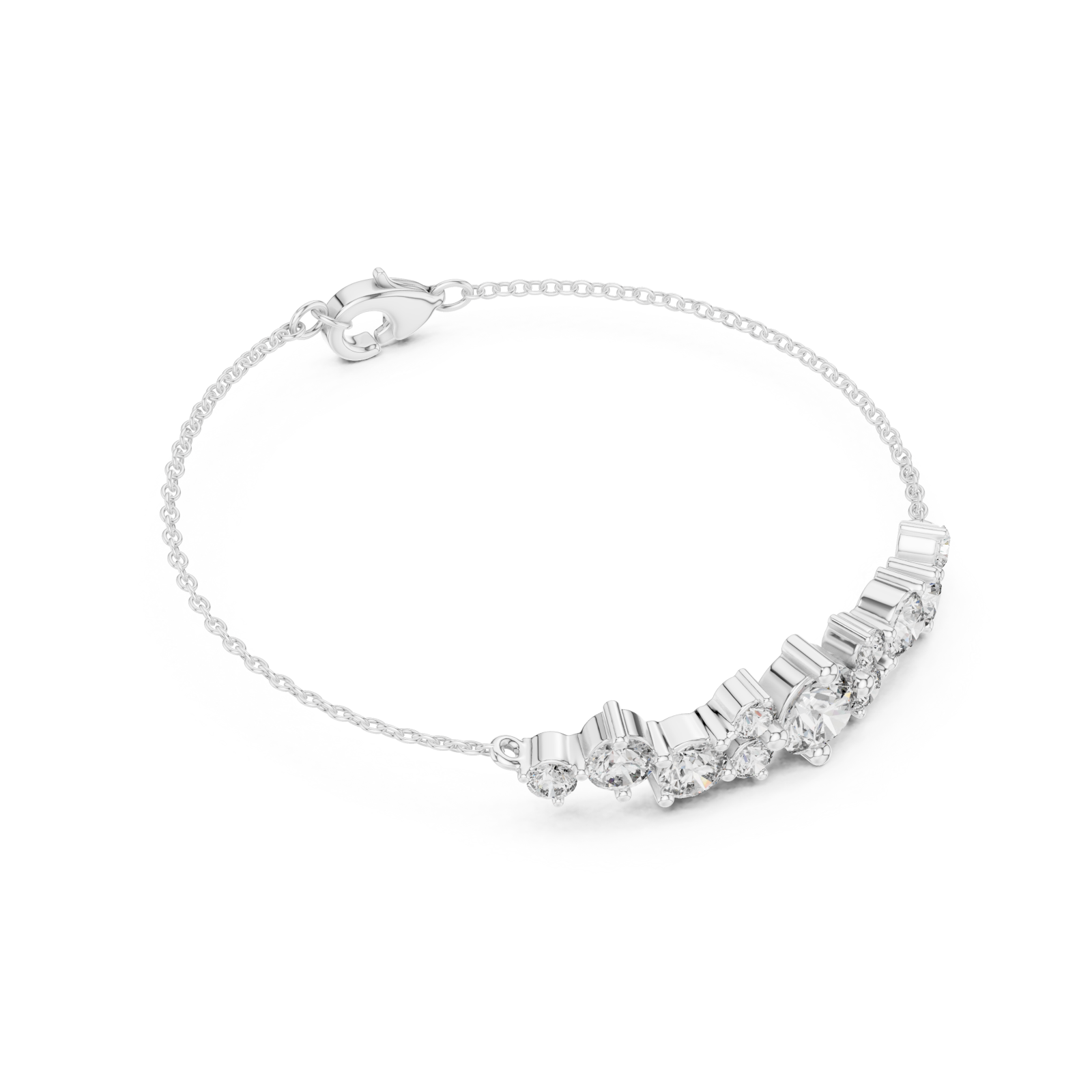  White Gold Enchanting Whisper Light Bracelet Front View