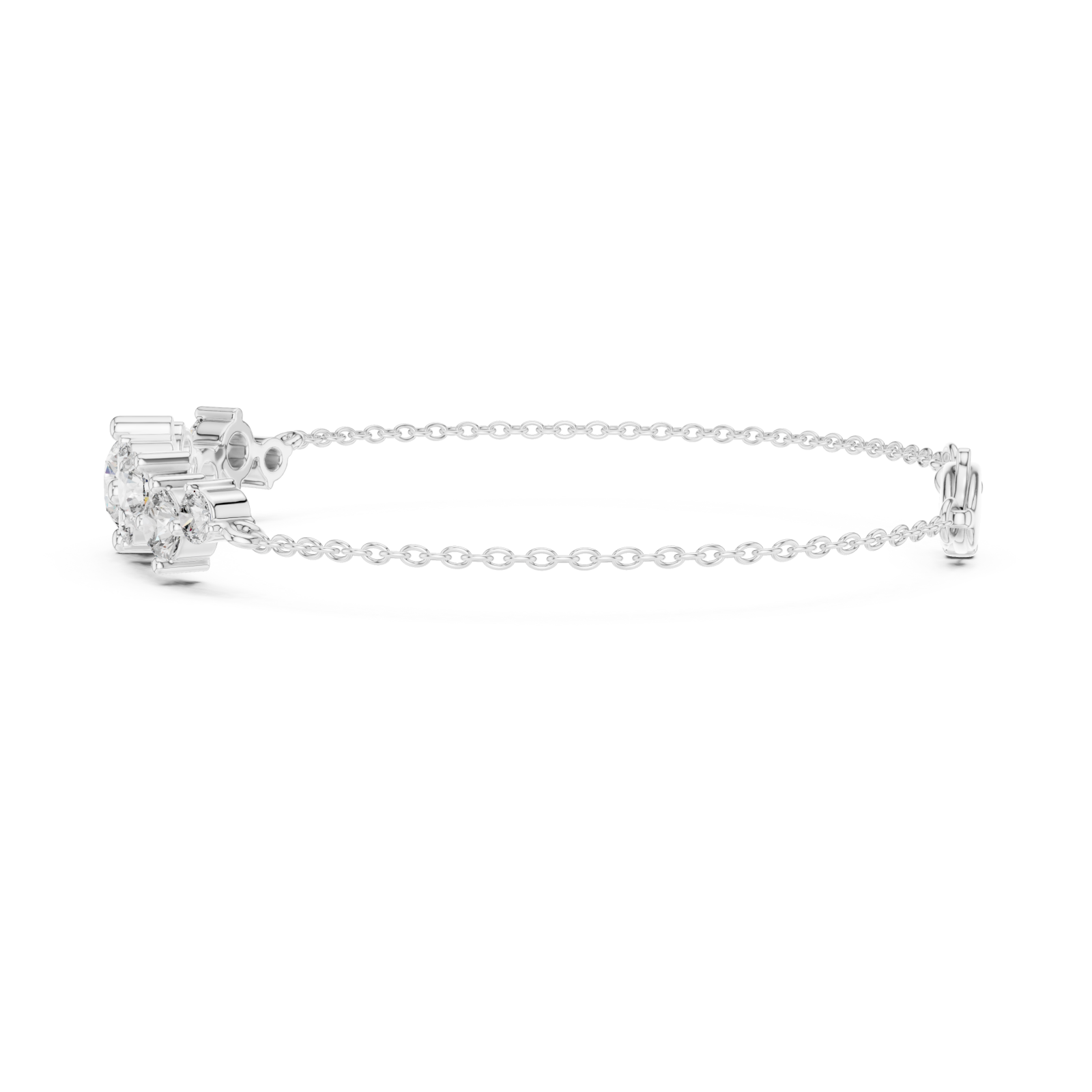  White Gold Enchanting Whisper Light Bracelet Side View
