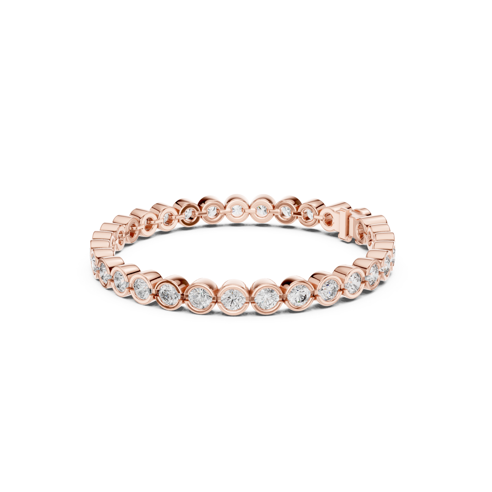  Rose Gold Radiant Embrace Charm Bracelet Left View