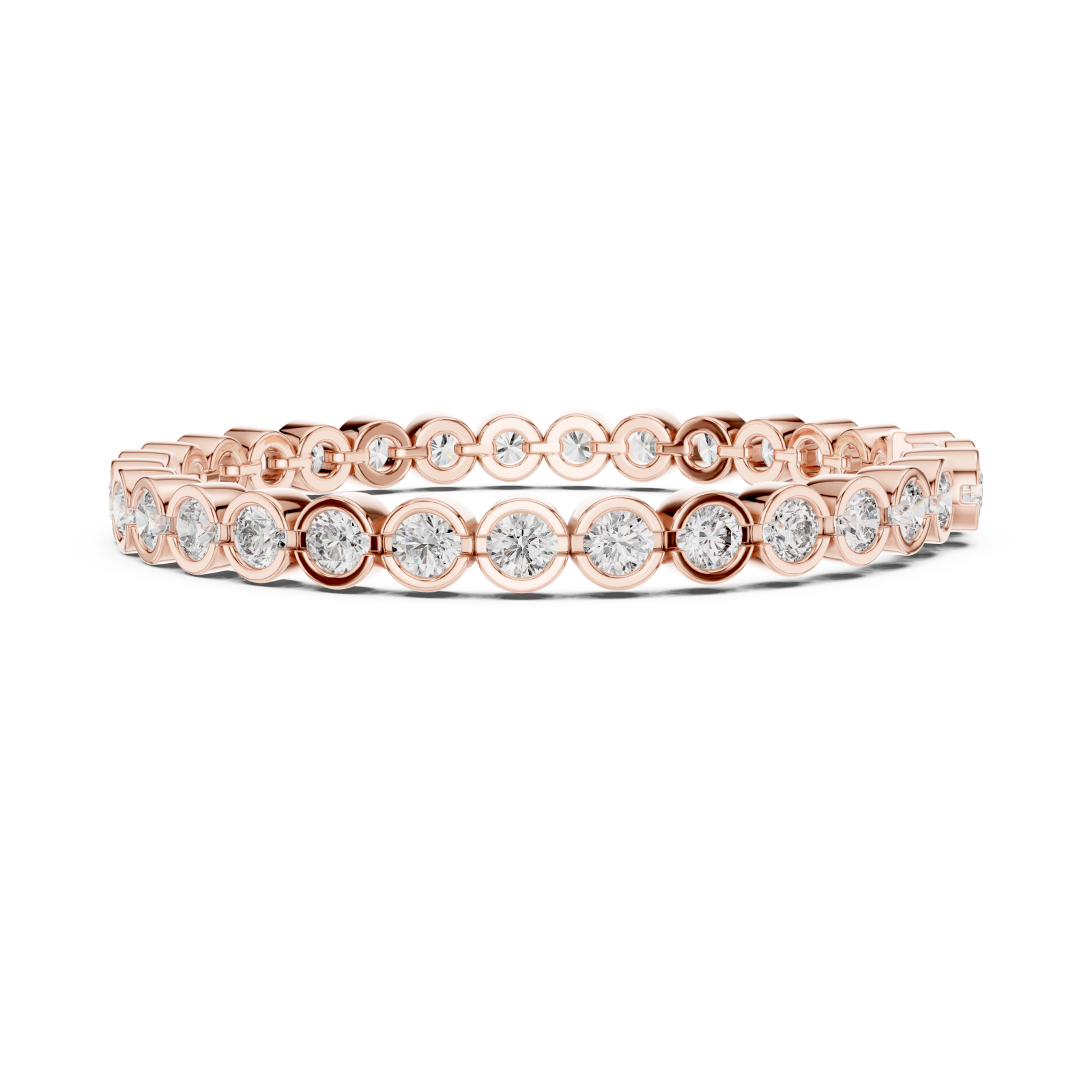  Rose Gold Radiant Embrace Charm Bracelet Side View