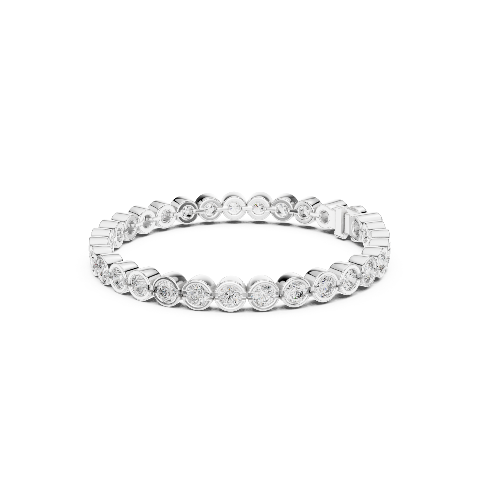  White Gold Radiant Embrace Charm Bracelet Left View