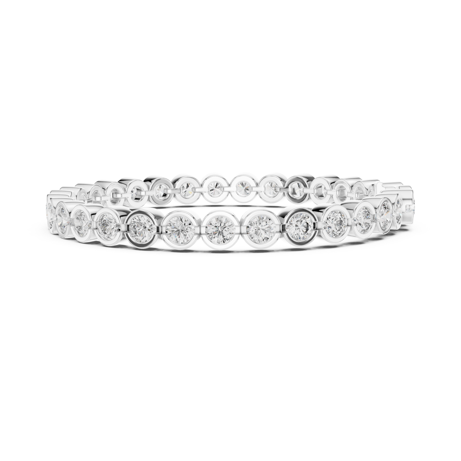  White Gold Radiant Embrace Charm Bracelet Side View
