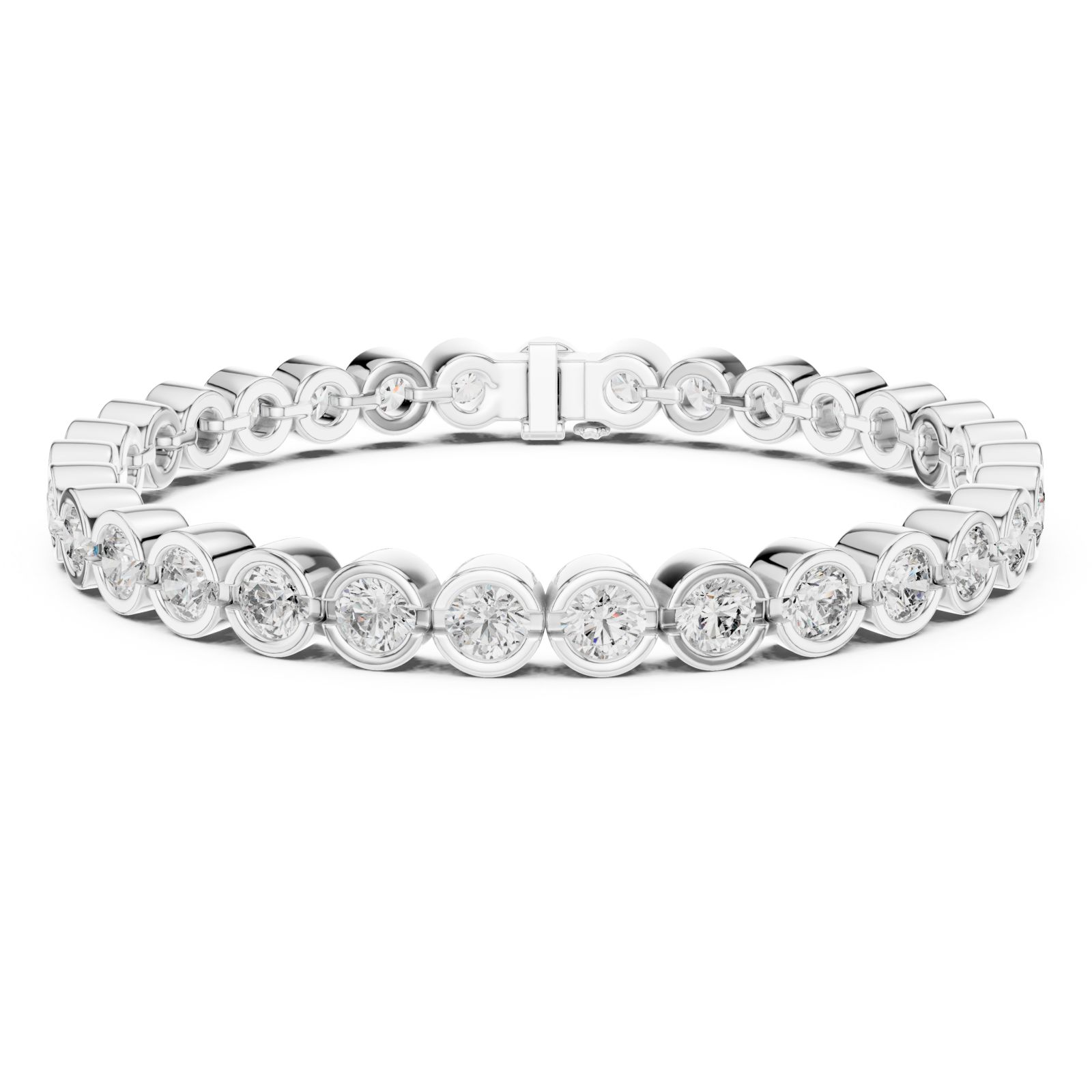  White Gold Radiant Embrace Charm Bracelet Right View