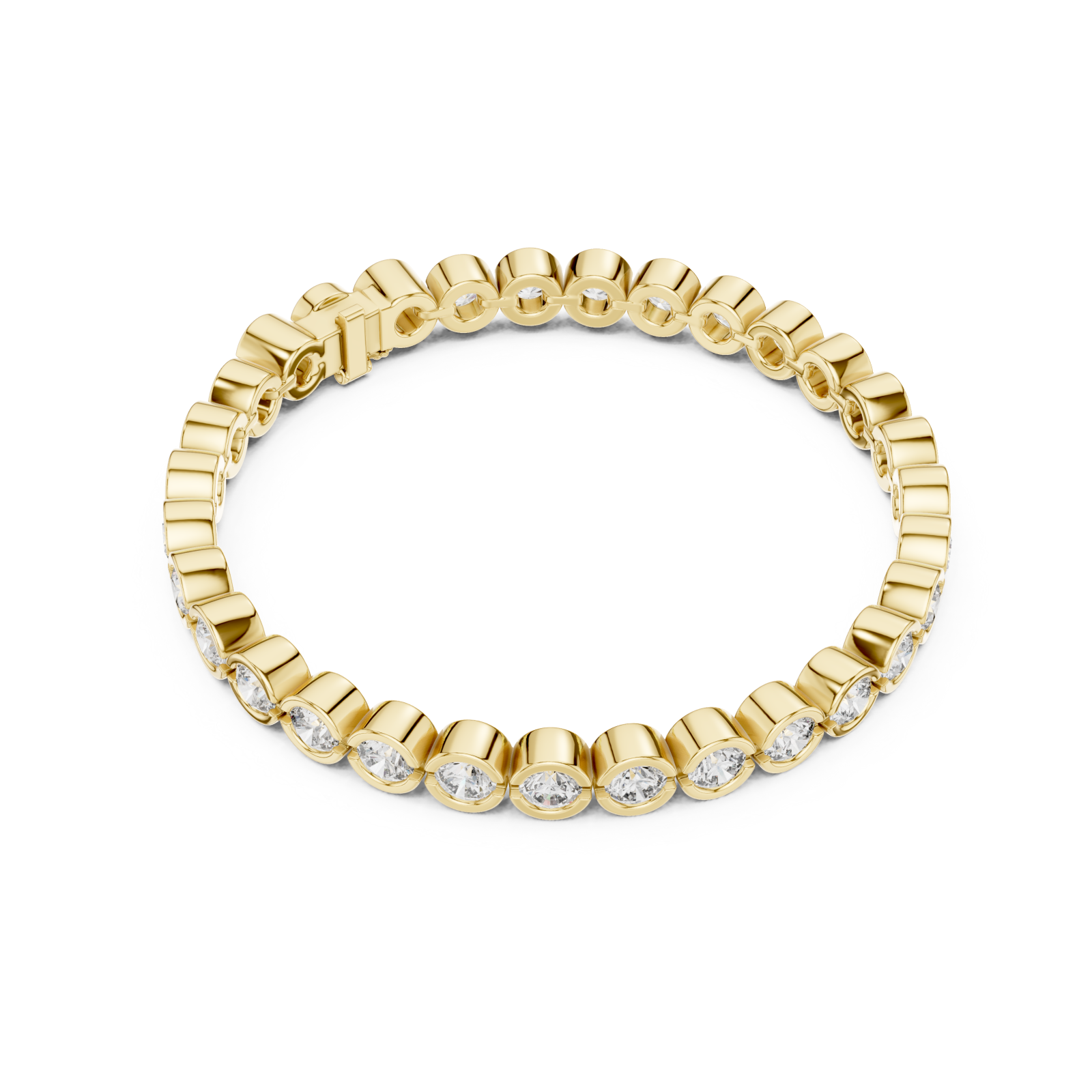  Gold Radiant Embrace Charm Bracelet Front View