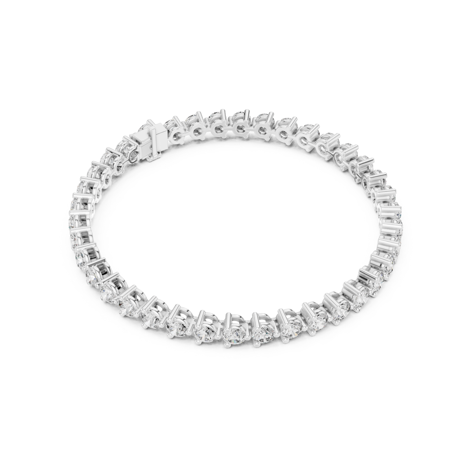  White Gold Midnight Radiance Bracelet Front View