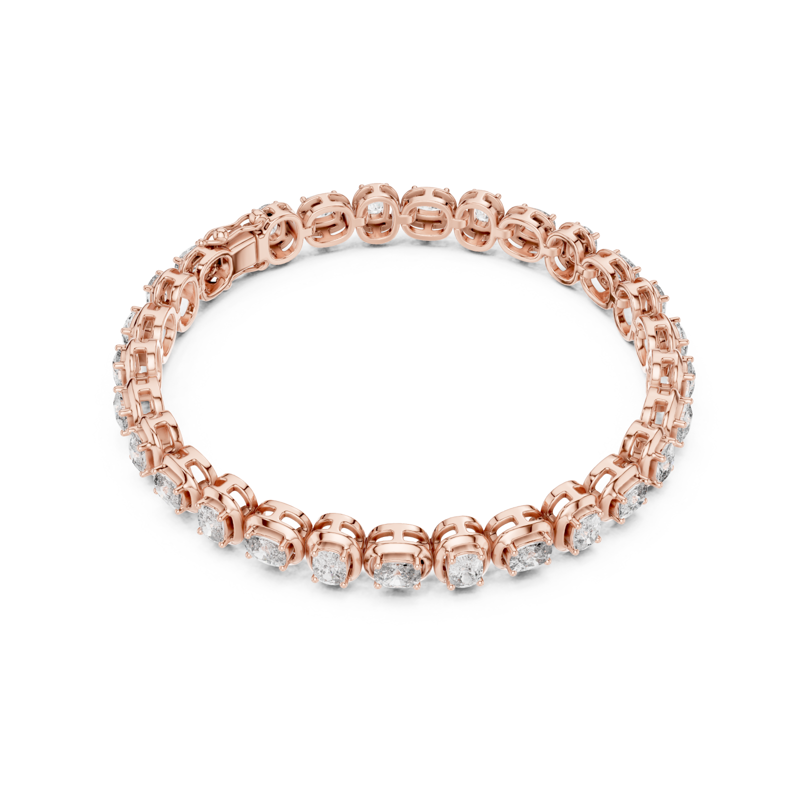  Rose Gold Celestial Oval Harmony Luxe Bracelet Front View