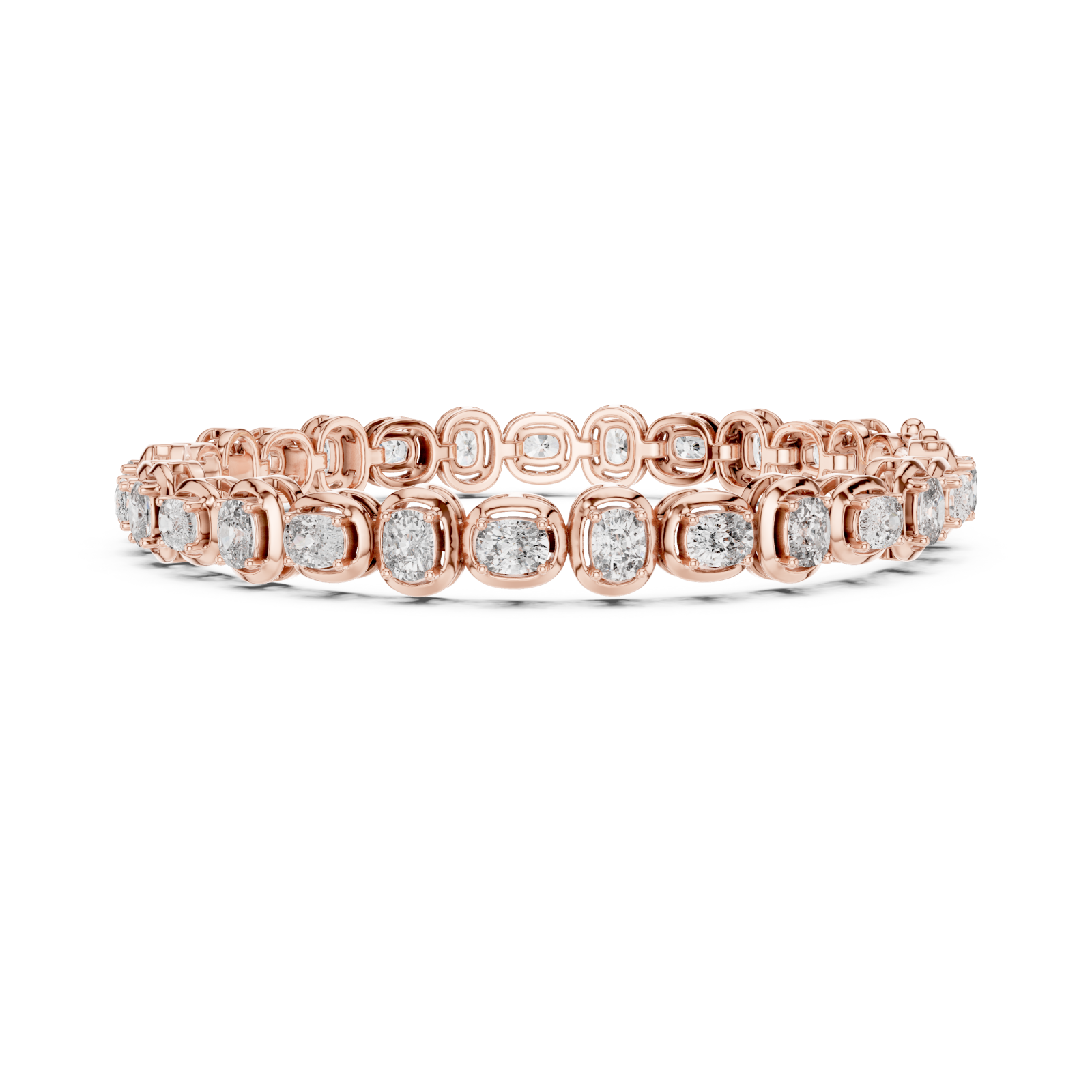  Rose Gold Celestial Oval Harmony Luxe Bracelet Side View
