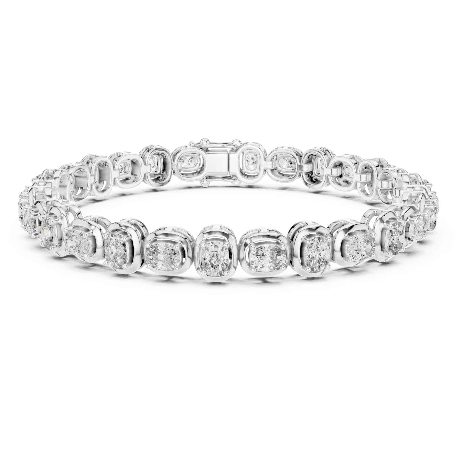  White Gold Celestial Oval Harmony Luxe Bracelet Right View