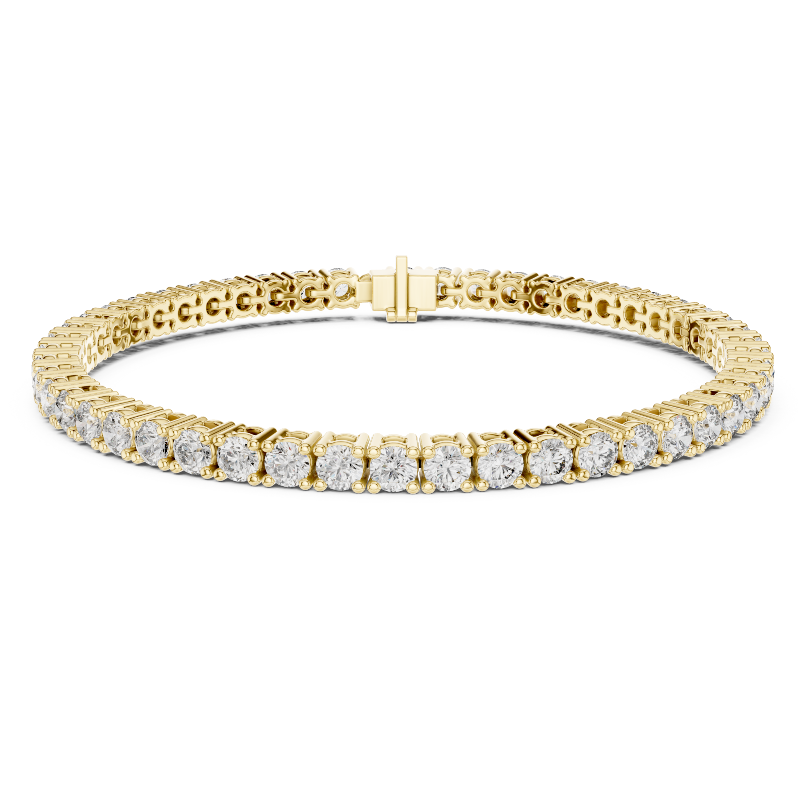 Gold Moonlit Whisper Graceful Classic Tennis Bracelet Right View