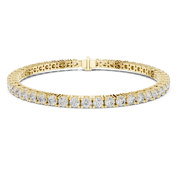 Gold Moonlit Whisper Graceful Classic Tennis Bracelet Right View