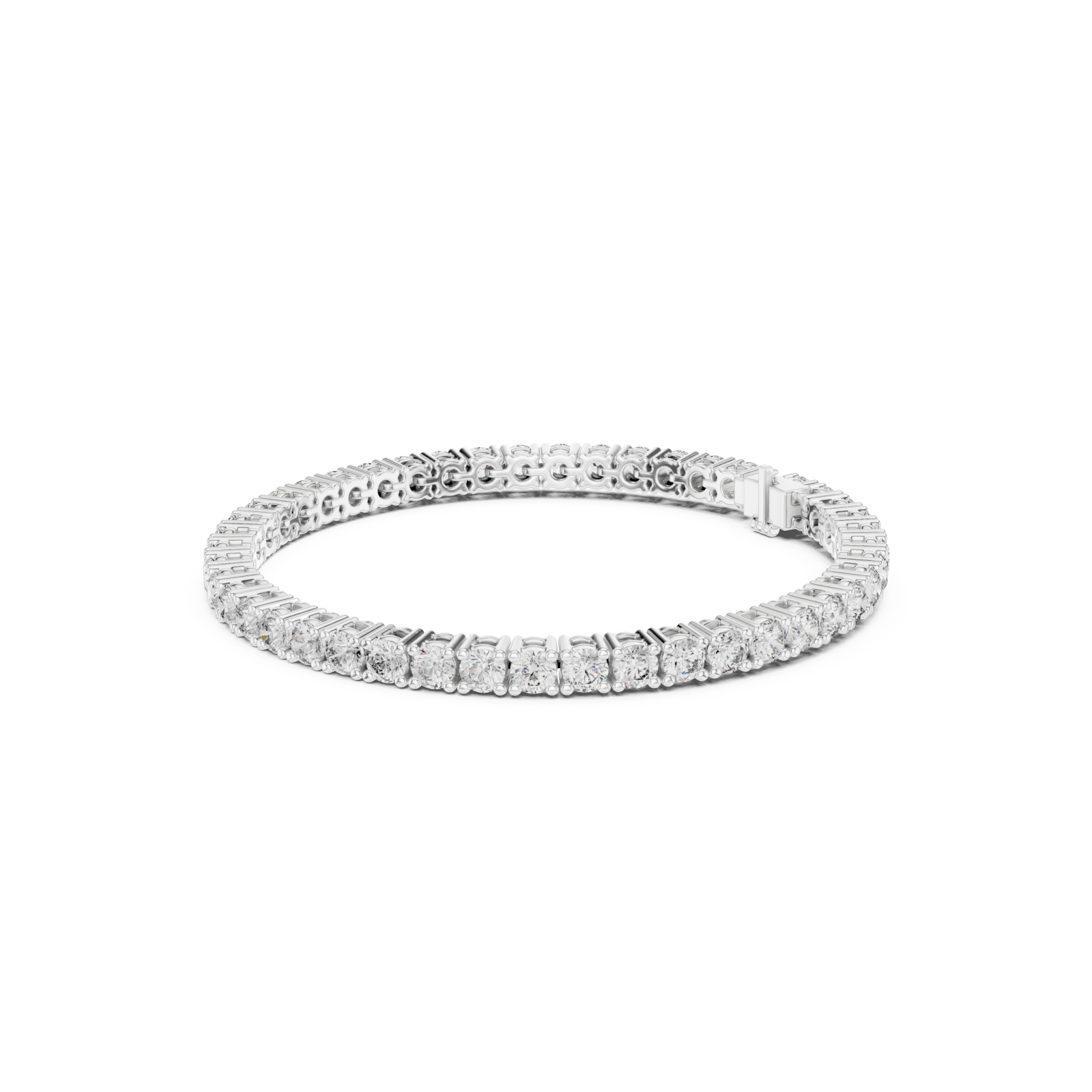  White Gold Vivid Grace Classic Luster Ensemble Bracelet Left View